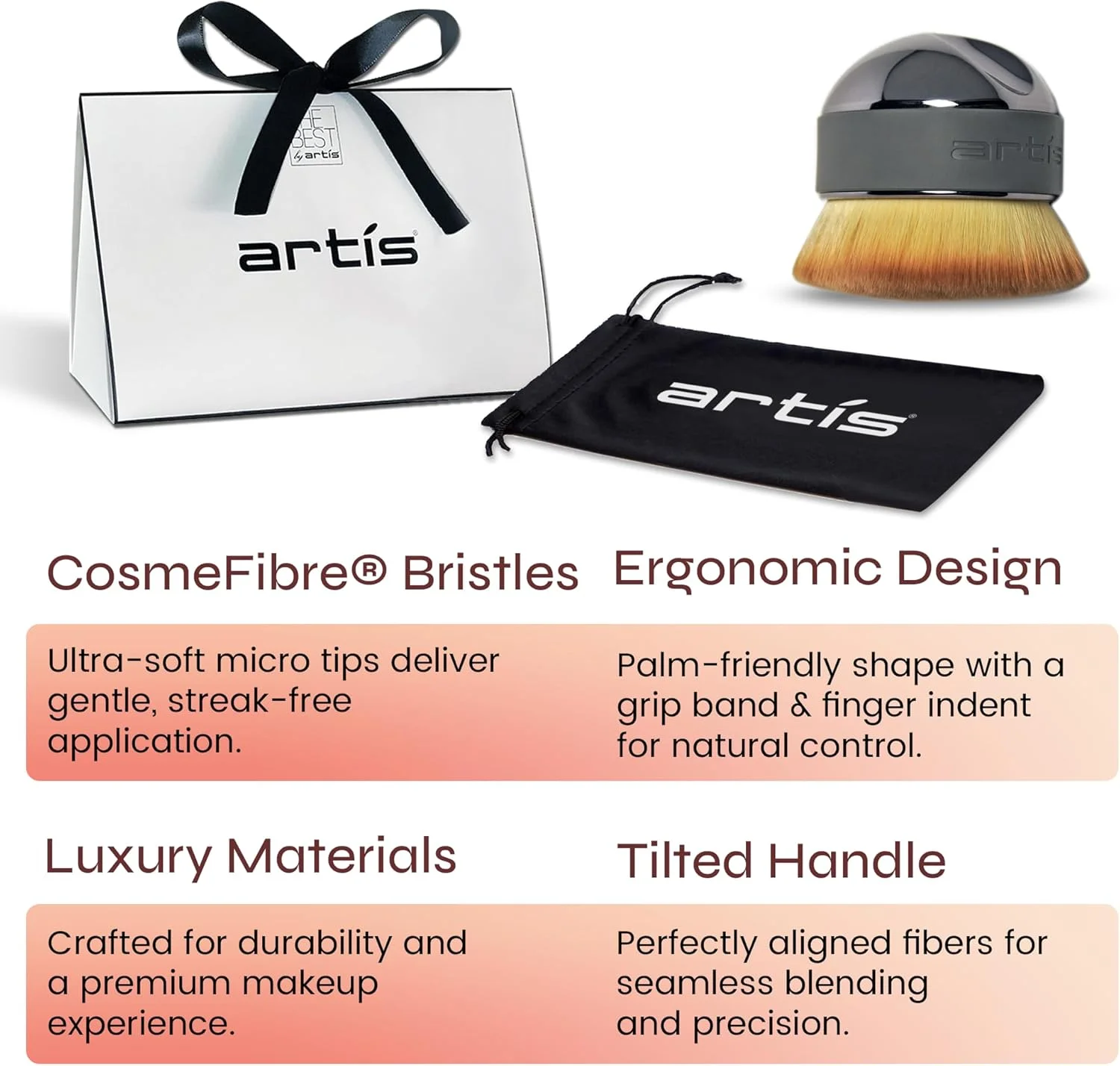 براش آرایشی بیضی پالم Artis Elite Smoke براش آرایشی بیضی پالم Artis Elite Smoke
