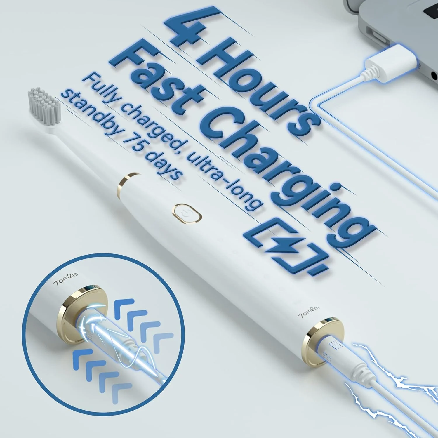 مسواک برقی سونیک 7am2m برای بزرگسالان و کودکان - مسواک های شارژی پرقدرت با 8 سری مسواک، 5 حالت قابل تنظیم، تایمر هوشمند 2 دقیقه ای داخلی، شارژ سریع 4 ساعته برای 75 روز (سفید) مسواک برقی سونیک 7am2m برای بزرگسالان و کودکان - مسواک های شارژی پرقدرت با 8 سری مسواک، 5 حالت قابل تنظیم، تایمر هوشمند 2 دقیقه ای داخلی، شارژ سریع 4 ساعته برای 75 روز (سفید)