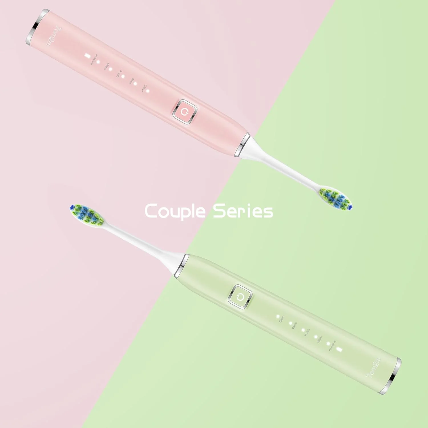 ست دو عددی مسواک برقی 7AM2M برای کودکان و بزرگسالان، 12 سری مسواک، 5 حالت قابل تنظیم، تایمر هوشمند 2 دقیقه ای داخلی، شارژ سریع بی سیم برای 60 روز، مسواک صوتی ضد آب IPX7 (سبز + صورتی) ست دو عددی مسواک برقی 7AM2M برای کودکان و بزرگسالان، 12 سری مسواک، 5 حالت قابل تنظیم، تایمر هوشمند 2 دقیقه ای داخلی، شارژ سریع بی سیم برای 60 روز، مسواک صوتی ضد آب IPX7 (سبز + صورتی)