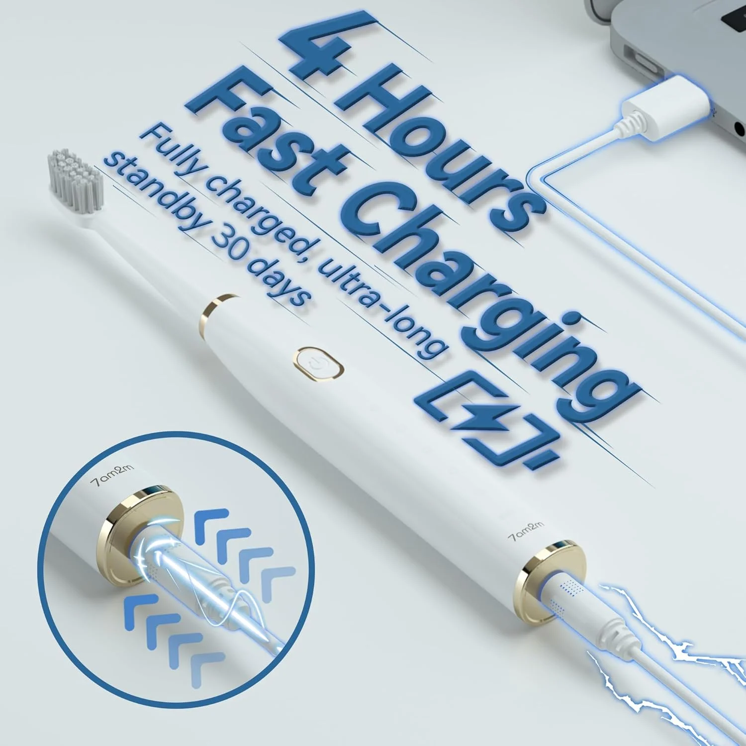 مسواک برقی سونیک 7AM2M برای بزرگسالان و کودکان - مسواک های قابل شارژ با قدرت بالا با 8 سری مسواک، 5 حالت قابل تنظیم، تایمر هوشمند 2 دقیقه ای داخلی، شارژ سریع 4 ساعته برای 30 روز (سفید) مسواک برقی سونیک 7AM2M برای بزرگسالان و کودکان - مسواک های قابل شارژ با قدرت بالا با 8 سری مسواک، 5 حالت قابل تنظیم، تایمر هوشمند 2 دقیقه ای داخلی، شارژ سریع 4 ساعته برای 30 روز (سفید)