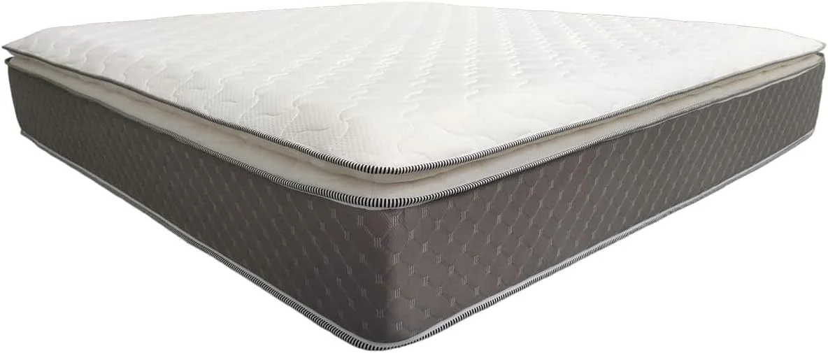 تشک فنری سایز کینگ R2R FURNITURE مدل Pillowtop (180x200x25 سانتی متر) | نرم برای راحتی فوق العاده و سفت برای پشتیبانی از کمر (سایز کینگ)
