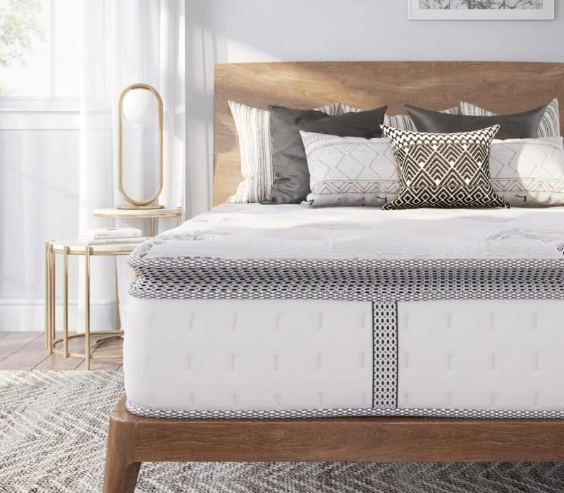 تشک هیبریدی فنری پاکتی سرتا پریمیر 30 سانتی متری سایز کوئین 150x200 با فوم حافظه دار میکرو ساپورت کول ژل، کاهش فشار، انتقال حرکت کم، تشک کوئین در جعبه