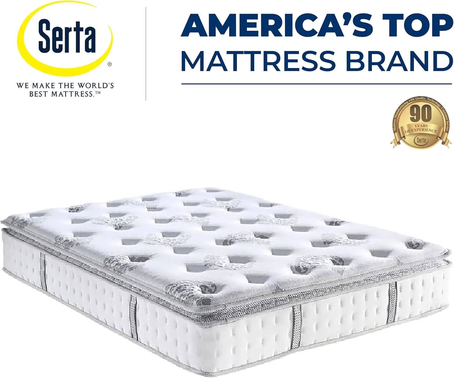 تشک هیبریدی فنری پاکتی سرتا پریمیر 30 سانتی متری سایز کوئین 150x200 با فوم حافظه دار میکرو ساپورت کول ژل، کاهش فشار، انتقال حرکت کم، تشک کوئین در جعبه