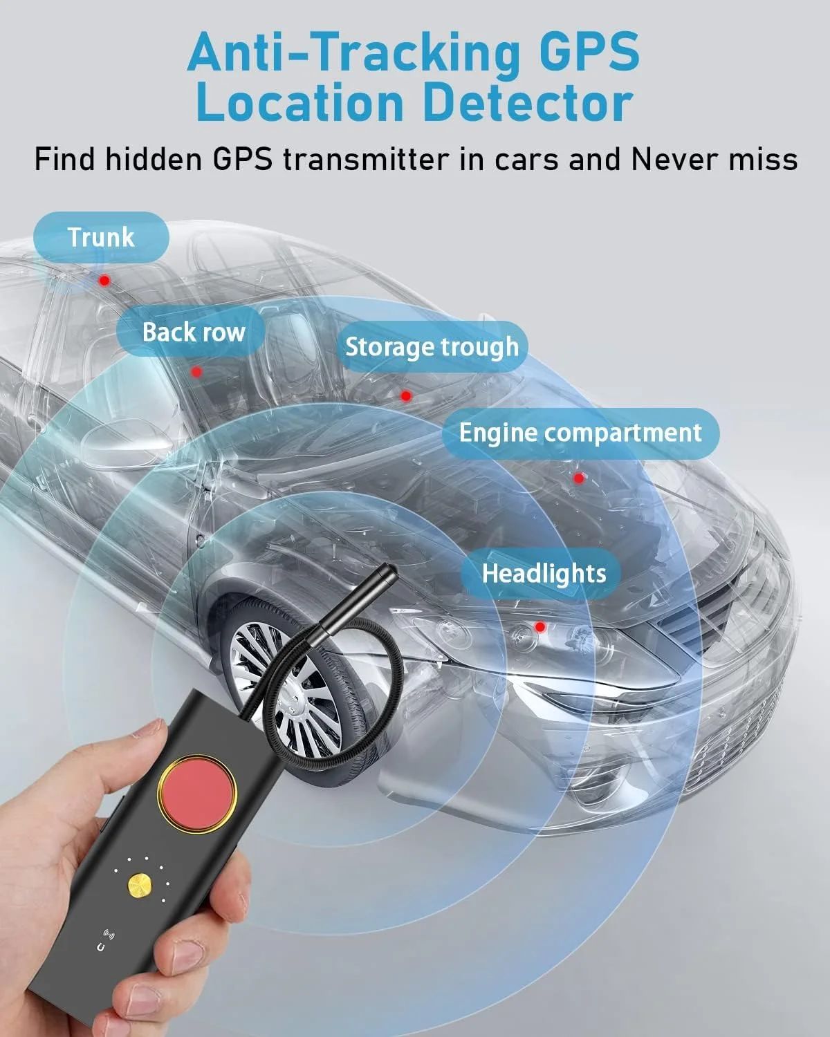 دستگاه ردیاب دوربین مخفی قابل حمل، ردیاب GPS، اسکنر سیگنال بی سیم ضد جاسوسی، ردیاب دستگاه شنود، 6 سطح حساسیت، 36 ساعت زمان کارکرد، یابنده مادون قرمز برای خانه، دفتر، مسافرت، خودرو دستگاه ردیاب دوربین مخفی قابل حمل، ردیاب GPS، اسکنر سیگنال بی سیم ضد جاسوسی، ردیاب دستگاه شنود، 6 سطح حساسیت، 36 ساعت زمان کارکرد، یابنده مادون قرمز برای خانه، دفتر، مسافرت، خودرو