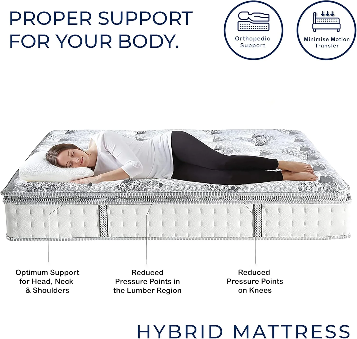 تشک هیبریدی فنری پاکتی سرتا پریمیر 30 سانتی متری سایز کوئین 150x200 با فوم حافظه دار میکرو ساپورت کول ژل، کاهش فشار، انتقال حرکت کم، تشک کوئین در جعبه