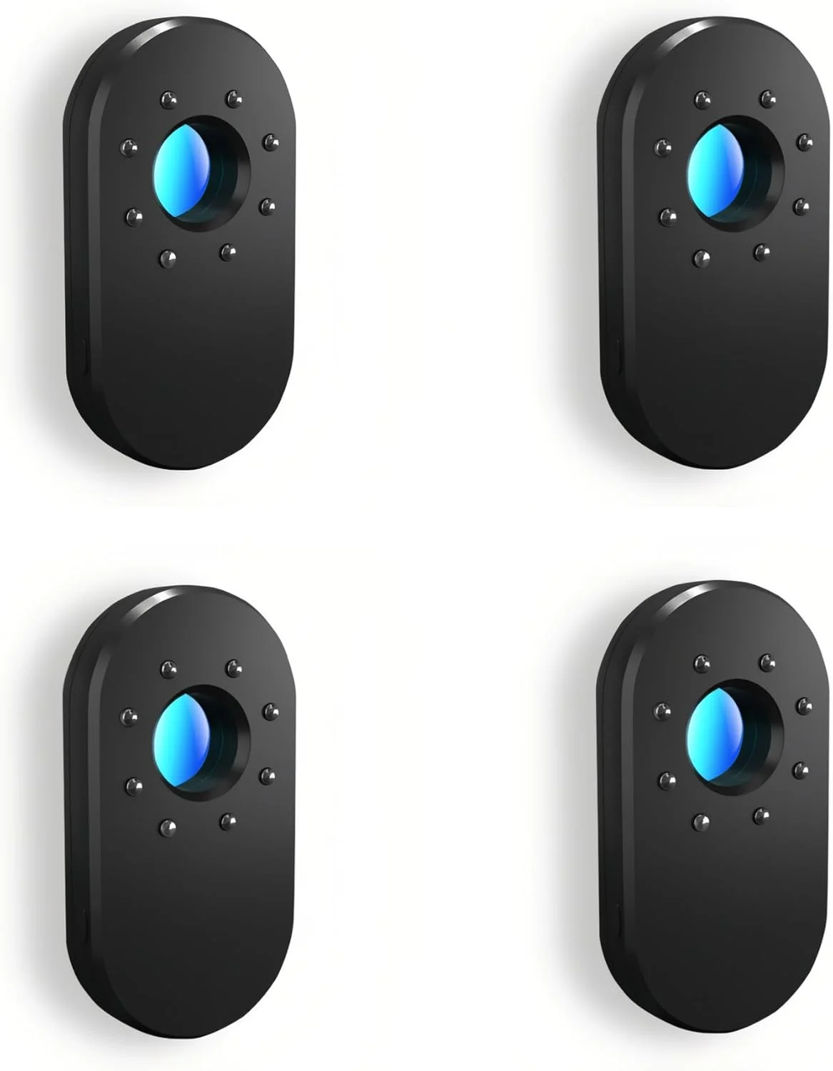 مجموعه 4 عددی ردیاب دوربین مخفی Lancoon، ردیاب GPS قابل حمل، ضد جاسوسی، ضد نظارت، سیگنال باند کامل ضد GPS برای هتل، مسافرت، خودرو، اتاق خواب، کنفرانس