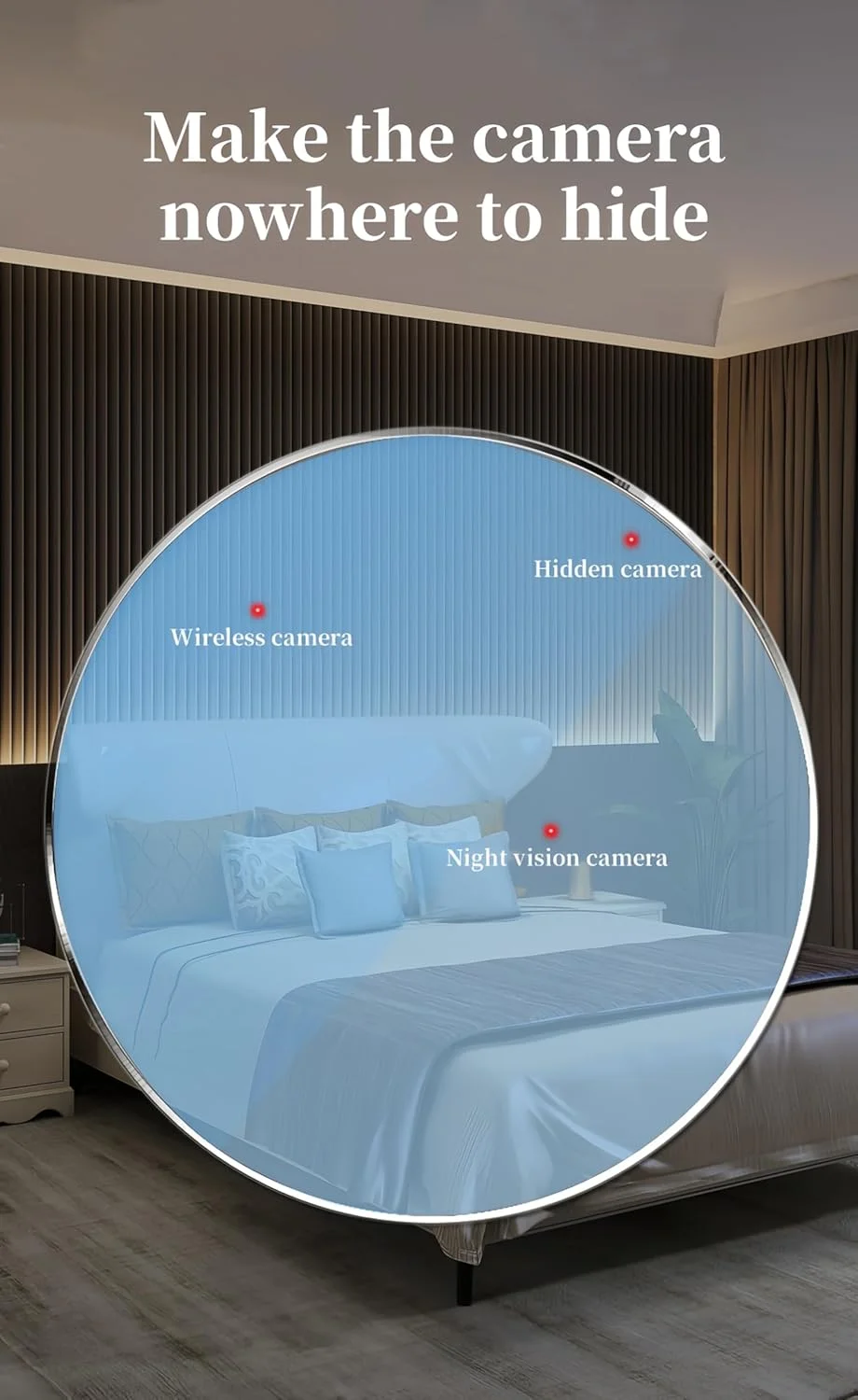 دستگاه تشخیص دوربین مخفی Lancoon بسته 8 عددی، قابل حمل، جمع و جور، ضد جاسوسی، ضد سرقت، شنود یاب RF برای هتل، مسافرت، خانه و دفتر دستگاه تشخیص دوربین مخفی Lancoon بسته 8 عددی، قابل حمل، جمع و جور، ضد جاسوسی، ضد سرقت، شنود یاب RF برای هتل، مسافرت، خانه و دفتر