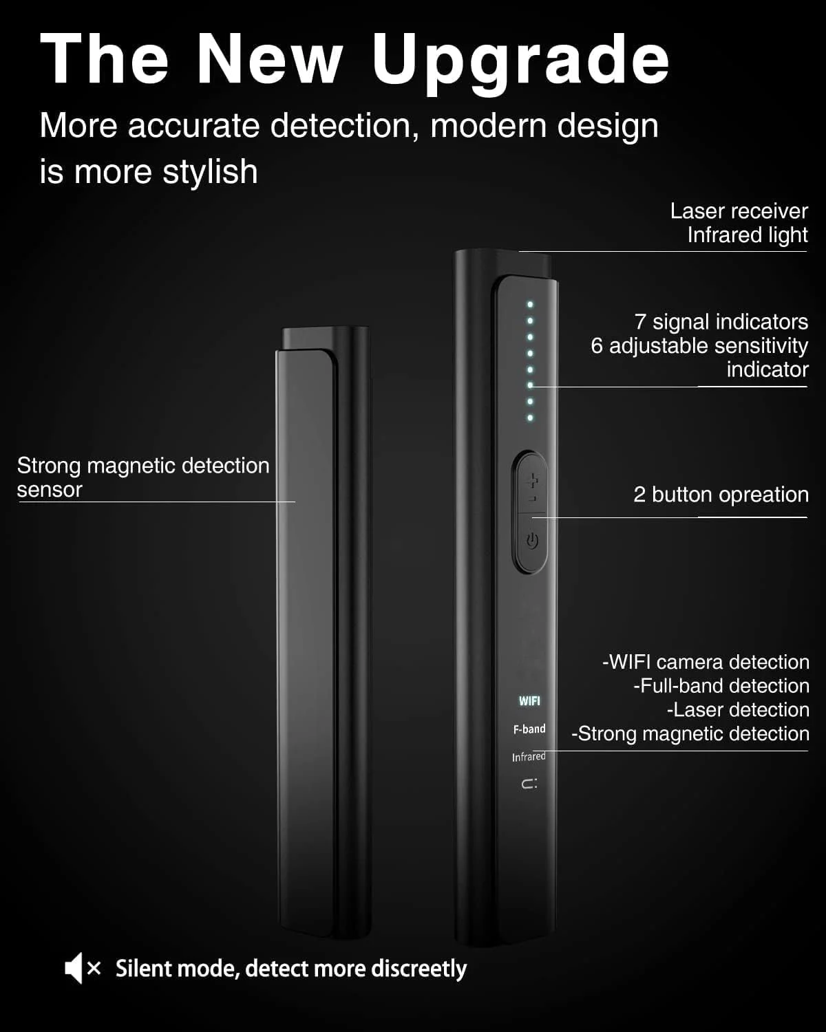 دستگاه ردیاب دوربین MAKINGTEC، ضد ردیاب حرفه ای، برای دستگاه ردیاب، قابل حمل برای ماشین، دفتر، مسافرت، ردیاب دستگاه های مخفی، برای هتل، ماشین، دفتر، مسافرت، سیگنال RF، ردیاب لیزر IR