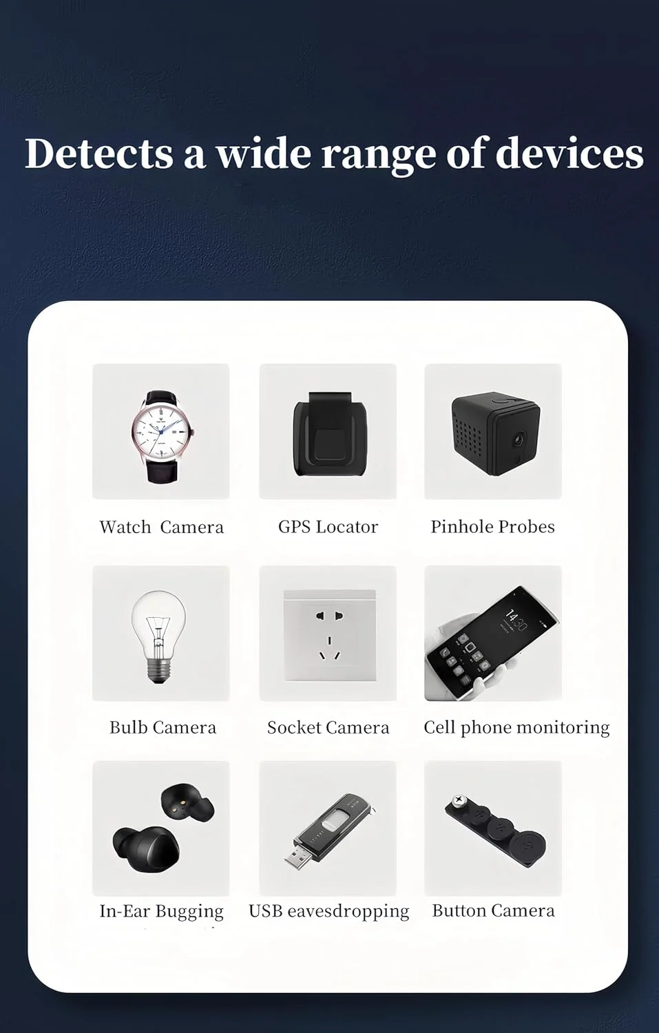 دستگاه ردیاب دوربین مخفی Lancoon، محافظ حریم خصوصی، دستگاه سیگنال بی سیم ضد جاسوسی، قلم تشخیص ردیاب اسکن برای ماشین، دفتر، خانه، مسافرت دستگاه ردیاب دوربین مخفی Lancoon، محافظ حریم خصوصی، دستگاه سیگنال بی سیم ضد جاسوسی، قلم تشخیص ردیاب اسکن برای ماشین، دفتر، خانه، مسافرت