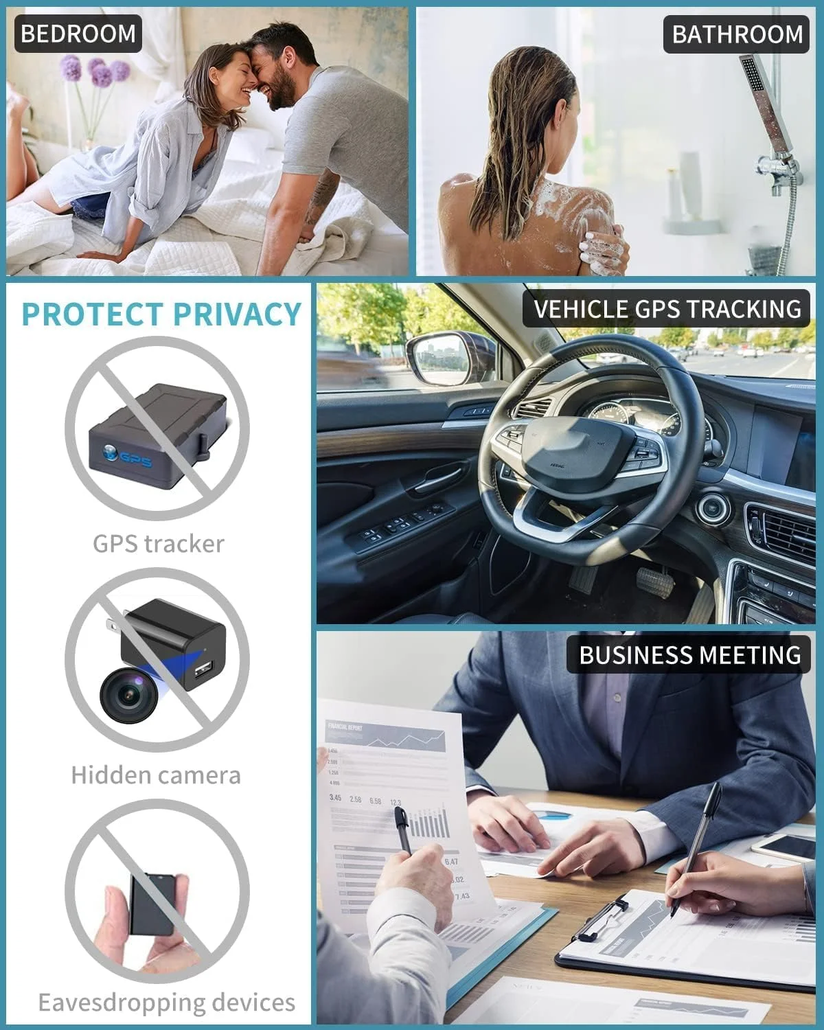 دستگاه ردیاب دوربین MAKINGTEC، ضد ردیاب حرفه ای، برای دستگاه ردیاب، قابل حمل برای ماشین، دفتر، مسافرت، ردیاب دستگاه های مخفی، برای هتل، ماشین، دفتر، مسافرت، سیگنال RF، ردیاب لیزر IR