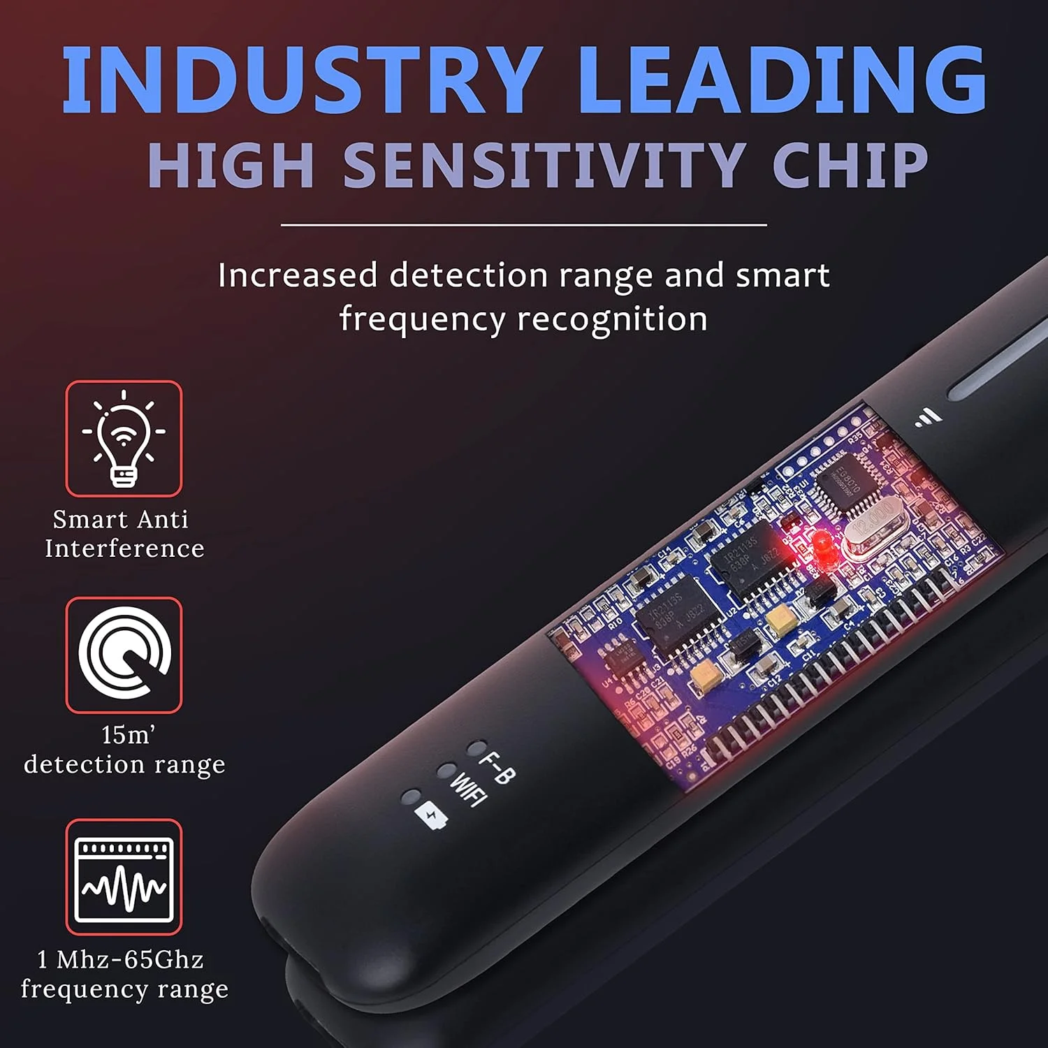 دستگاه ردیاب ضد جاسوسی Feather & Bone Hardware، ردیاب دوربین مخفی، اسکنر و محافظ ضد شنود، ردیاب سیگنال RF و GPS، ردیاب GPS و یابنده شنود برای هتل، دفتر، مسافرت و خانه، بی سیم