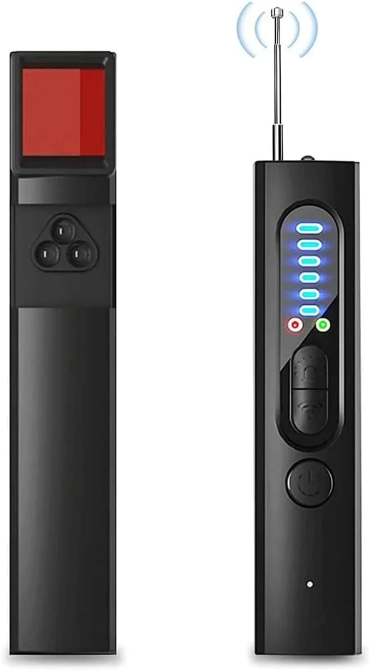 ردیاب دوربین مخفی، ردیاب GPS دستگاه مخفی، ردیاب حشره، ردیاب دوربین بی سیم قابل حمل، اسکنر سیگنال بی سیم RF، ردیاب دوربین برای هتل ها، خانه، دفتر، 5 سطح حساسیت (مشکی)