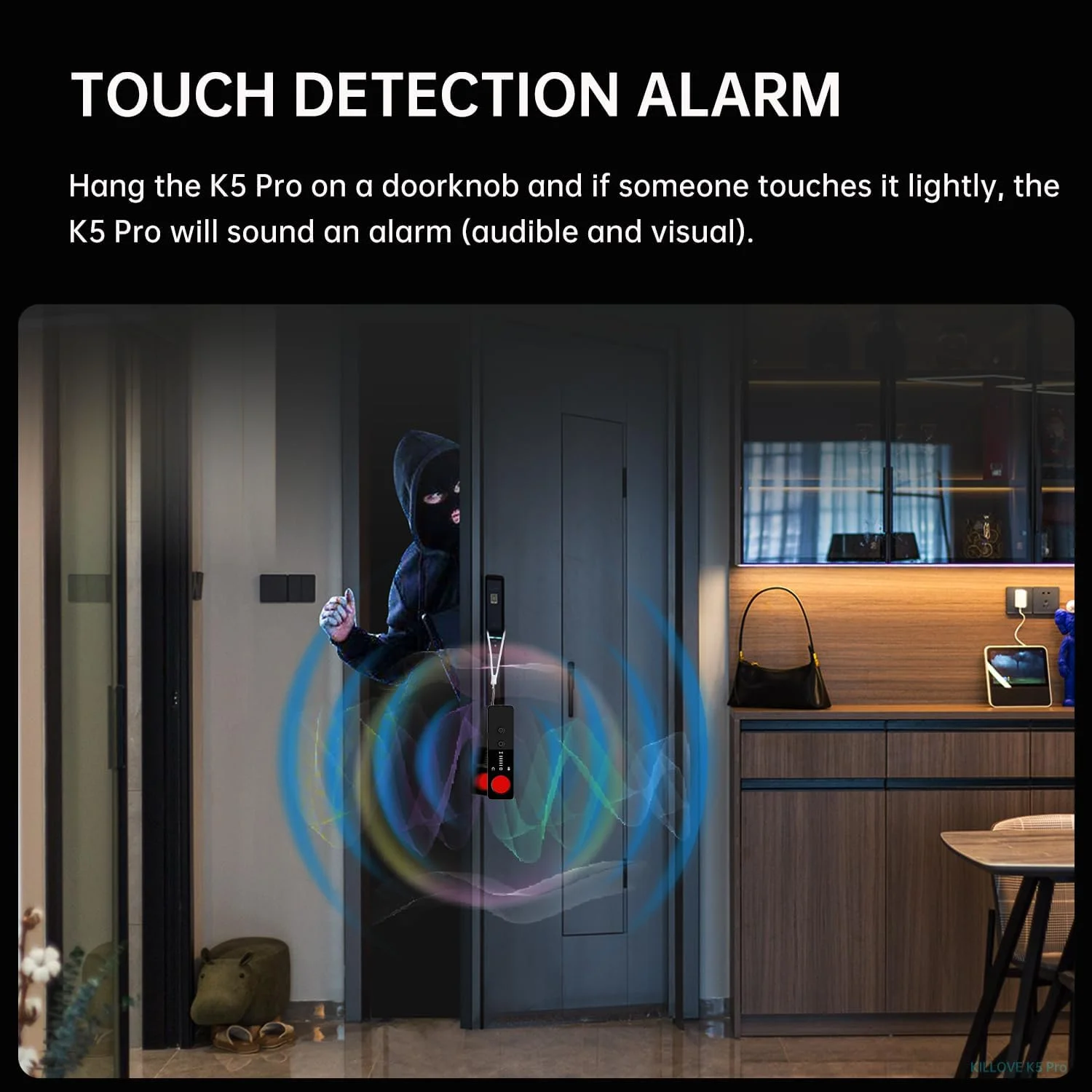 دستگاه ردیاب دوربین مخفی - ردیاب دوربین ضد جاسوسی، ردیاب اشکال، ردیاب GPS، اسکنر سیگنال RF، یابنده دستگاه های شنود بی سیم برای حمام، دفتر، هتل، Airbnb، مسافرت، ماشین (مشکی)