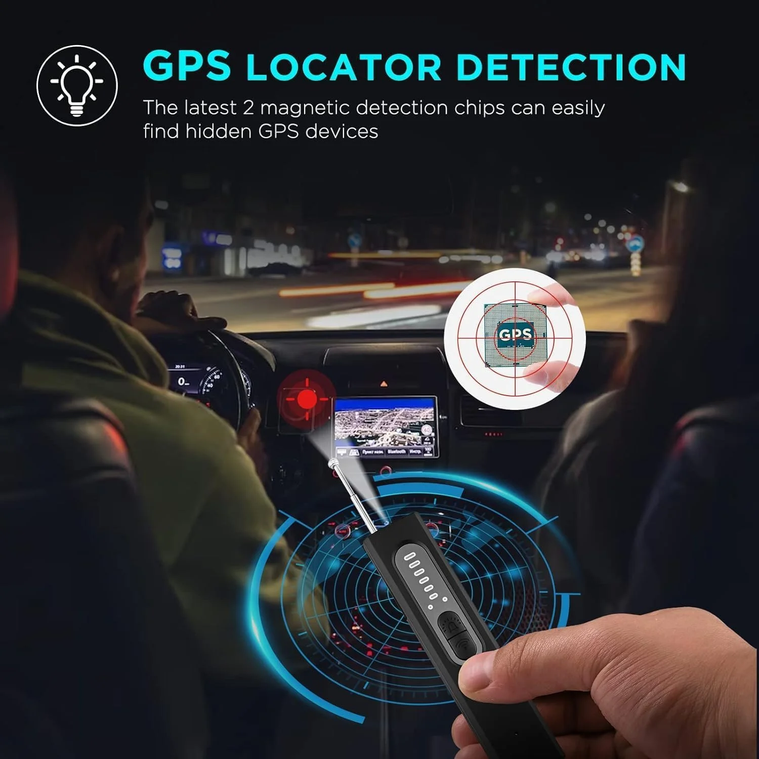ردیاب دوربین مخفی، اسکنر و محافظ ضد باگ، ردیاب سیگنال RF و GPS، ردیاب GPS و باگ یاب برای هتل، دفتر، مسافرت و خانه