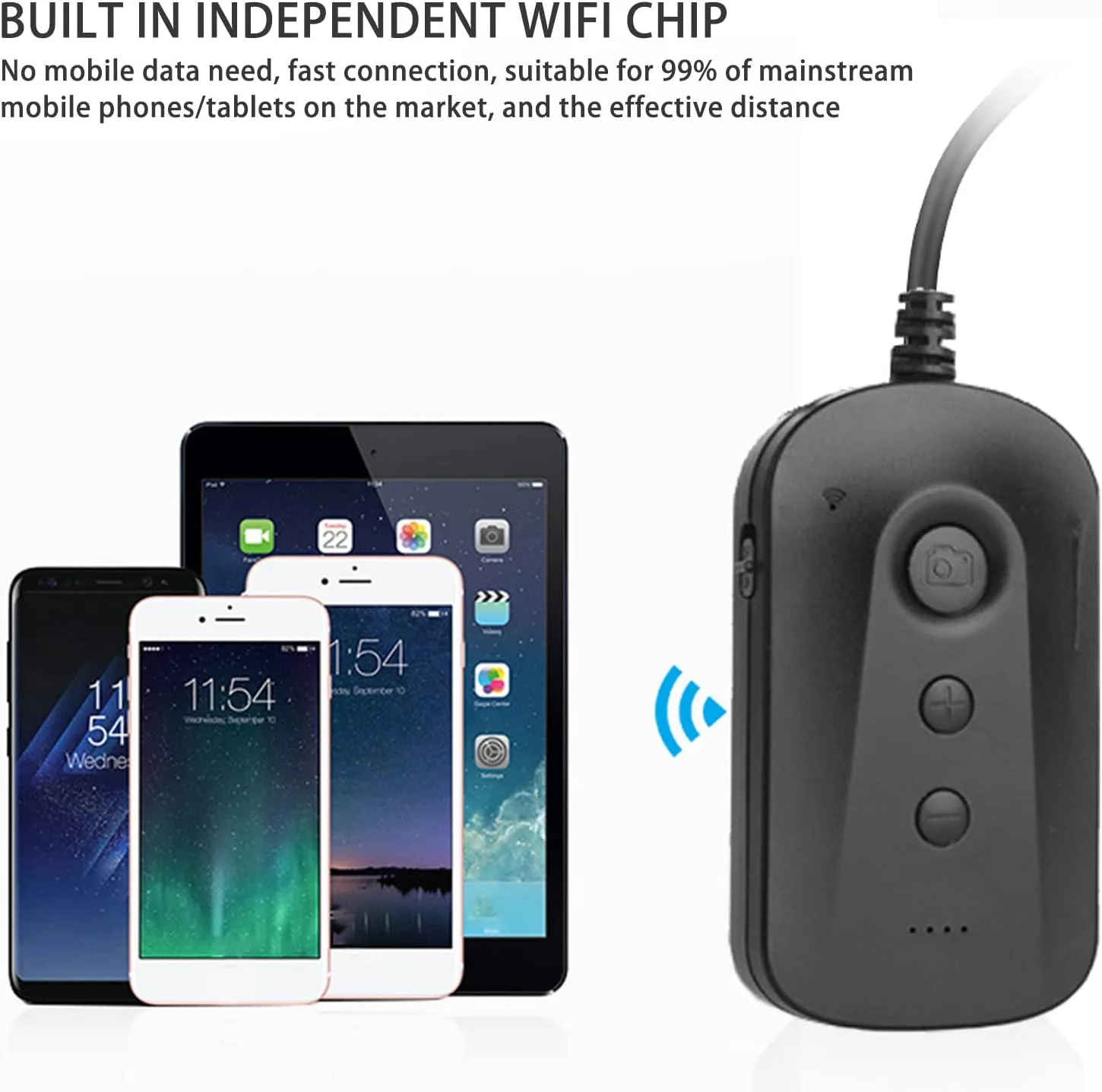 اندوسکوپ بی سیم DC5V 1080P عکس 720P ویدیو دوربین بازرسی 6 چراغ LED 5MP برای نگهداری خطوط لوله اندوسکوپ بی سیم DC5V 1080P عکس 720P ویدیو دوربین بازرسی 6 چراغ LED 5MP برای نگهداری خطوط لوله