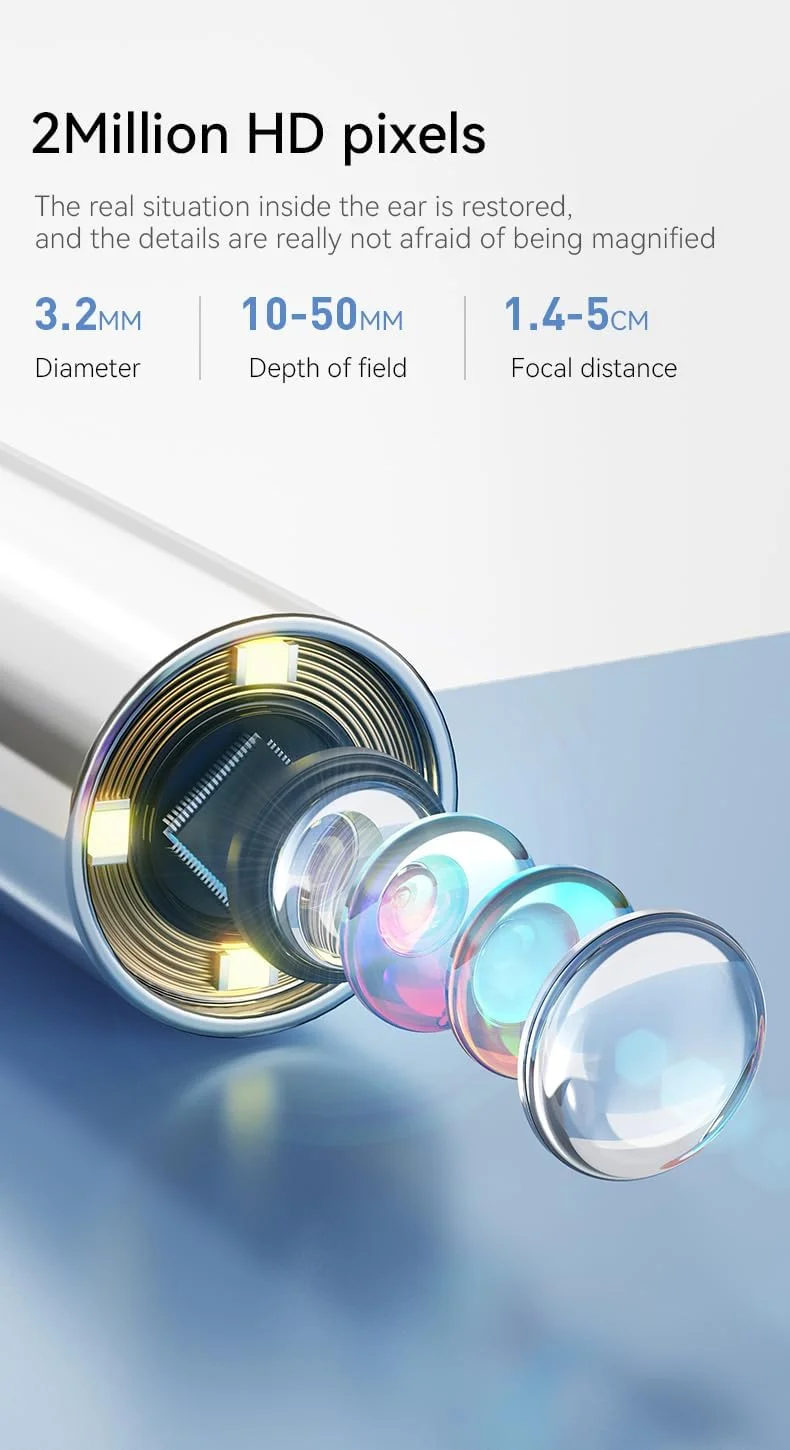 دوربین بازرسی دیجیتال USB با نور - نمایشگر تصویری برای گوش، بینی و استفاده عمومی - ایمن برای بزرگسالان، کودکان و حیوانات خانگی - سازگار با ویندوز و مک دوربین بازرسی دیجیتال USB با نور - نمایشگر تصویری برای گوش، بینی و استفاده عمومی - ایمن برای بزرگسالان، کودکان و حیوانات خانگی - سازگار با ویندوز و مک