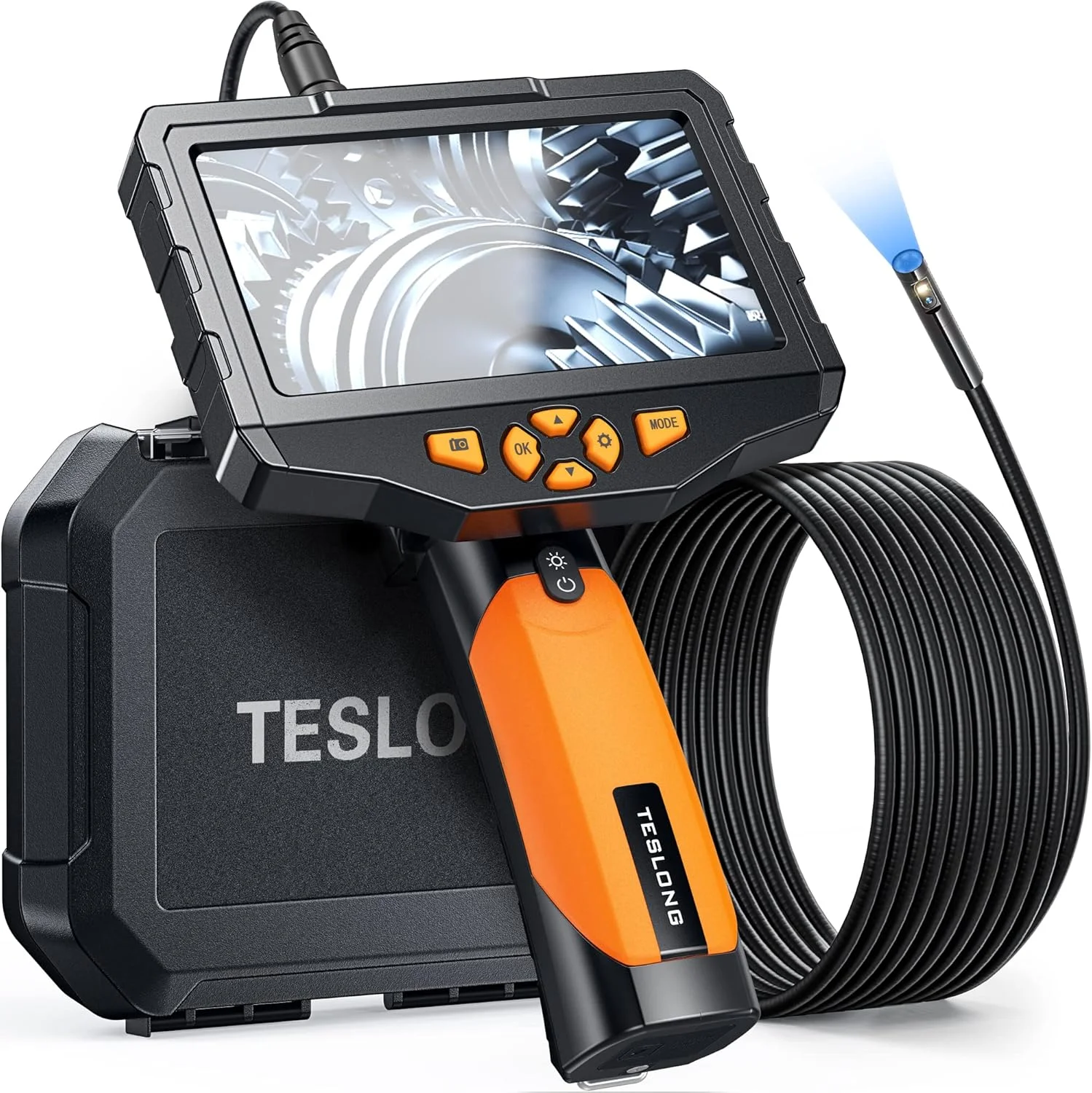 دوربین بازرسی دو لنز Teslong با صفحه نمایش 4.5 اینچی LCD، آندوسکوپ با کابل ضد آب 16.4 فوتی، بورسکوپ با 6 چراغ LED، دوربین مار با چراغ قوه LED، 32 گیگابایت، پلاگین و پخش دوربین بازرسی دو لنز Teslong با صفحه نمایش 4.5 اینچی LCD، آندوسکوپ با کابل ضد آب 16.4 فوتی، بورسکوپ با 6 چراغ LED، دوربین مار با چراغ قوه LED، 32 گیگابایت، پلاگین و پخش