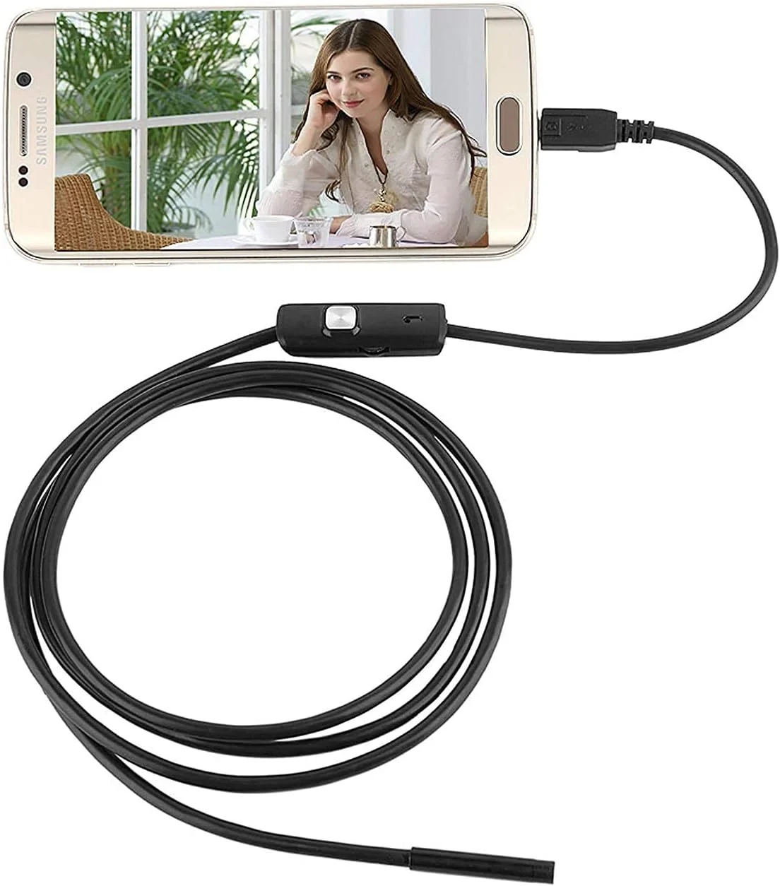 دوربین آندوسکوپی موبایل ضد آب TECHNOVIEW، مینی HD، لوله ماری، لنز 7 میلی متری، بازرسی USB، 6 LED، دوربین بروسکوپ، دوربین بازرسی برای Type-C و Android و PC USB آندوسکوپ