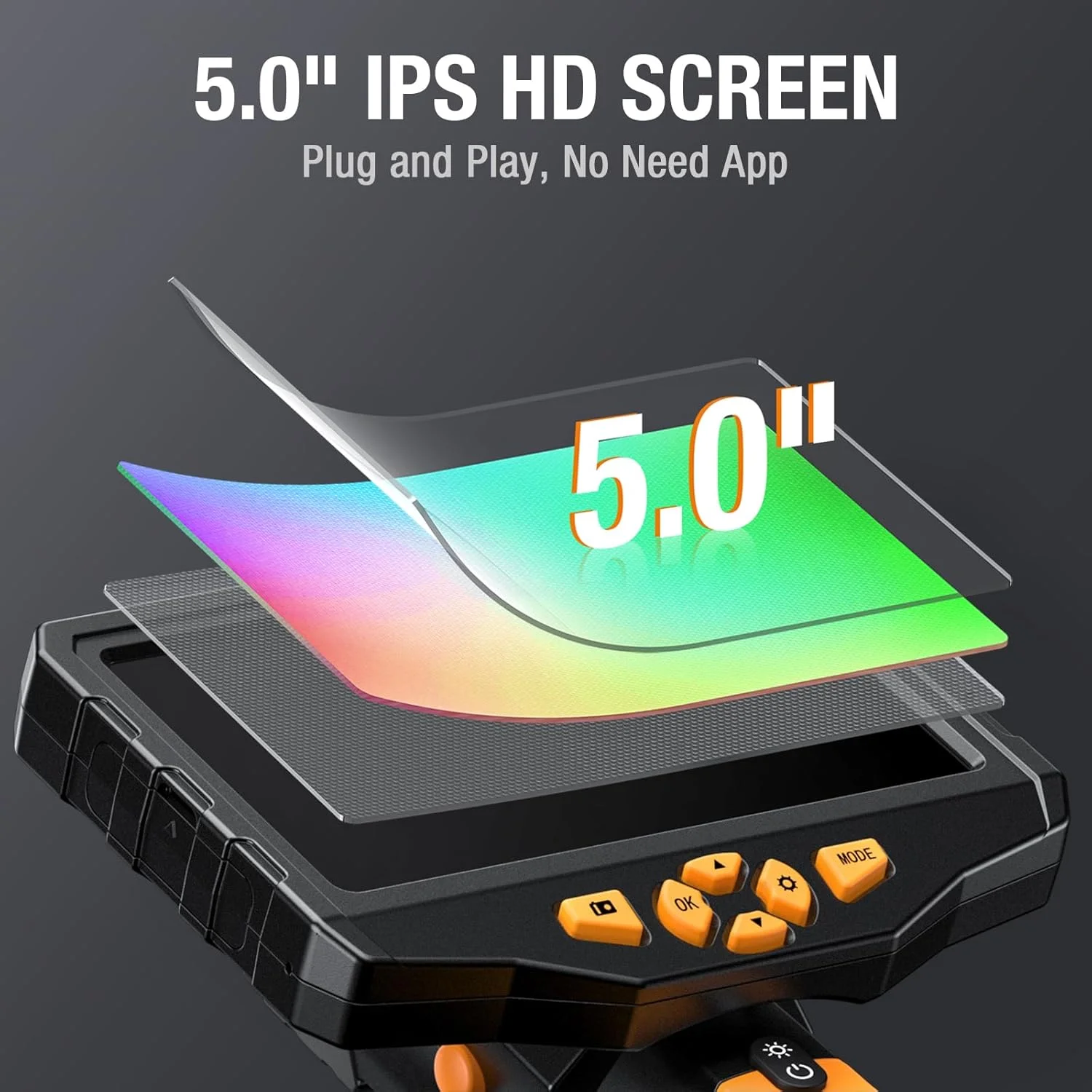 دوربین بازرسی دو لنز Teslong با صفحه نمایش 4.5 اینچی LCD، آندوسکوپ با کابل ضد آب 16.4 فوتی، بورسکوپ با 6 چراغ LED، دوربین مار با چراغ قوه LED، 32 گیگابایت، پلاگین و پخش دوربین بازرسی دو لنز Teslong با صفحه نمایش 4.5 اینچی LCD، آندوسکوپ با کابل ضد آب 16.4 فوتی، بورسکوپ با 6 چراغ LED، دوربین مار با چراغ قوه LED، 32 گیگابایت، پلاگین و پخش