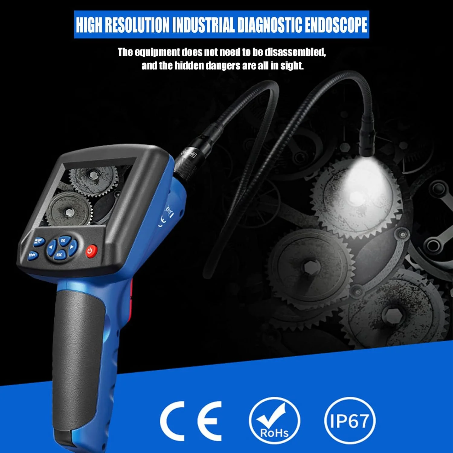 دوربین بازرسی آندوسکوپی Samnuerly با صفحه نمایش، دوربین ماری با نور، دوربین ضد آب Borescope با ابزار، دوربین میکرو جداشدنی برای لوله کشی مجرای هوا، گوشه ها و شکاف های صعب العبور دوربین بازرسی آندوسکوپی Samnuerly با صفحه نمایش، دوربین ماری با نور، دوربین ضد آب Borescope با ابزار، دوربین میکرو جداشدنی برای لوله کشی مجرای هوا، گوشه ها و شکاف های صعب العبور