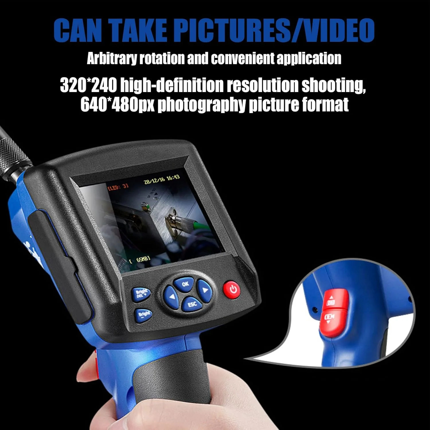 دوربین بازرسی آندوسکوپی Samnuerly با صفحه نمایش، دوربین ماری با نور، دوربین ضد آب Borescope با ابزار، دوربین میکرو جداشدنی برای لوله کشی مجرای هوا، گوشه ها و شکاف های صعب العبور دوربین بازرسی آندوسکوپی Samnuerly با صفحه نمایش، دوربین ماری با نور، دوربین ضد آب Borescope با ابزار، دوربین میکرو جداشدنی برای لوله کشی مجرای هوا، گوشه ها و شکاف های صعب العبور