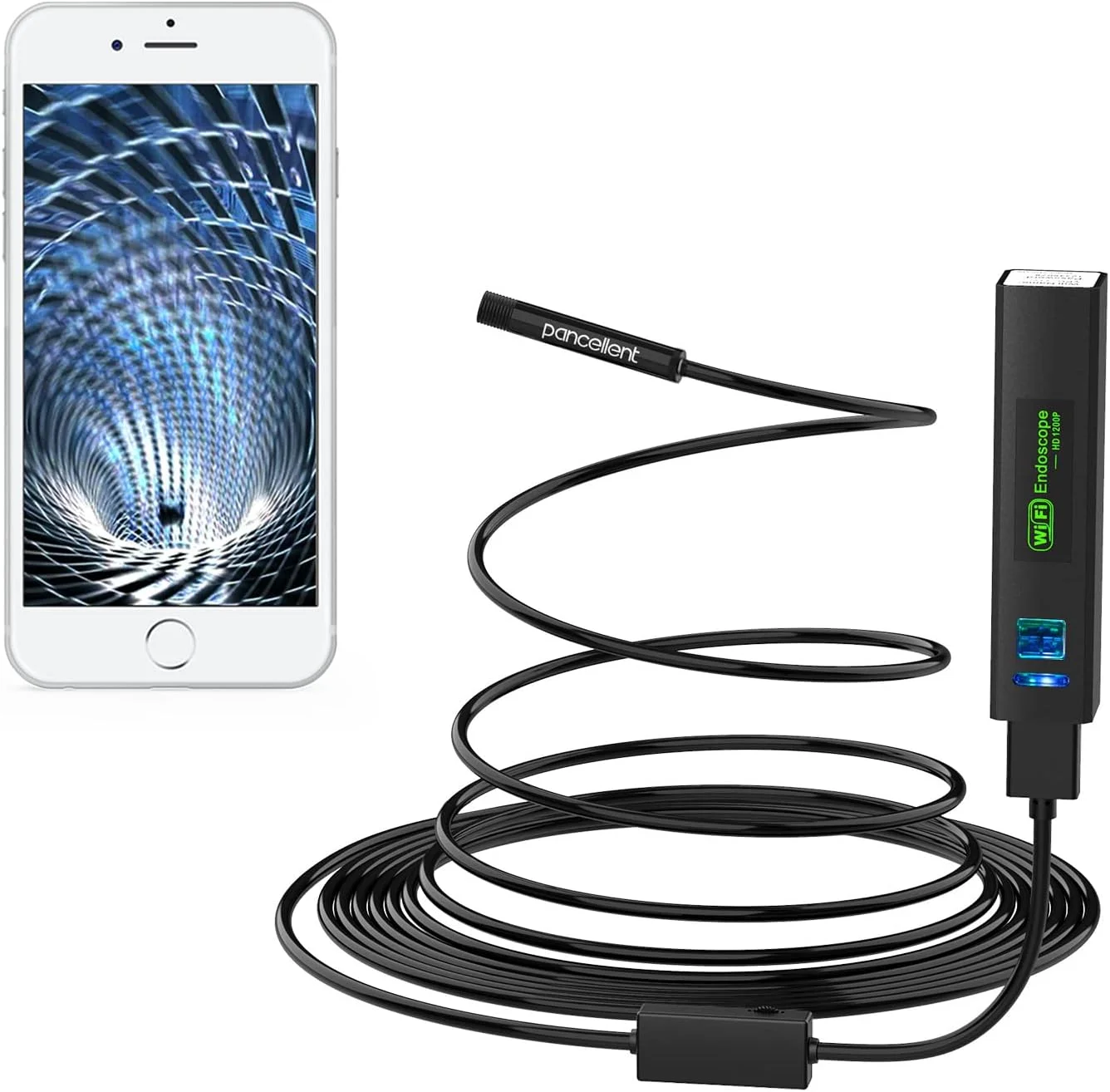 دوربین مار بی سیم Pancellent با میله کاربردی، دوربین بازرسی وای فای 1200P HD اندوسکوپ با 8 چراغ LED، کابل سخت، دوربین لوله ای برای آیفون، تلفن هوشمند اندروید، تبلت، آیپد، کامپیوتر (5 متر، 16.5 فوت) دوربین مار بی سیم Pancellent با میله کاربردی، دوربین بازرسی وای فای 1200P HD اندوسکوپ با 8 چراغ LED، کابل سخت، دوربین لوله ای برای آیفون، تلفن هوشمند اندروید، تبلت، آیپد، کامپیوتر (5 متر، 16.5 فوت)