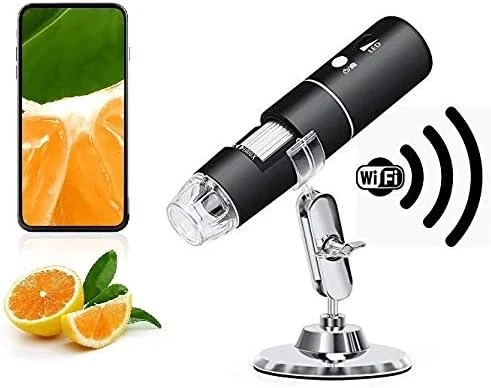 میکروسکوپ دیجیتال بی سیم Microware 1080P HD 2MP، بزرگنمایی 50 تا 1000 برابر، اندوسکوپ جیبی کوچک دستی بی سیم، 8 LED، پایه فلزی، میکروسکوپ دیجیتال USB وای فای (مشکی) میکروسکوپ دیجیتال بی سیم Microware 1080P HD 2MP، بزرگنمایی 50 تا 1000 برابر، اندوسکوپ جیبی کوچک دستی بی سیم، 8 LED، پایه فلزی، میکروسکوپ دیجیتال USB وای فای (مشکی)