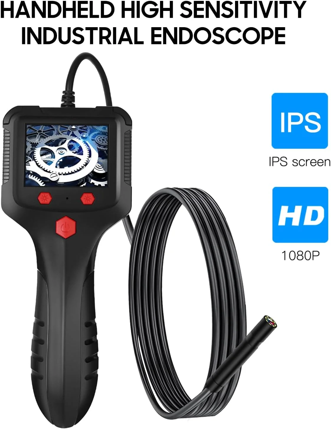 اندوسکوپ صنعتی P100، دوربین بازرسی دیجیتال 8 میلیمتری 1080P، ضد آب IP67، دوربین مارپیچی با صفحه نمایش 2.4 اینچی IPS و 6 چراغ LED اندوسکوپ صنعتی P100، دوربین بازرسی دیجیتال 8 میلیمتری 1080P، ضد آب IP67، دوربین مارپیچی با صفحه نمایش 2.4 اینچی IPS و 6 چراغ LED