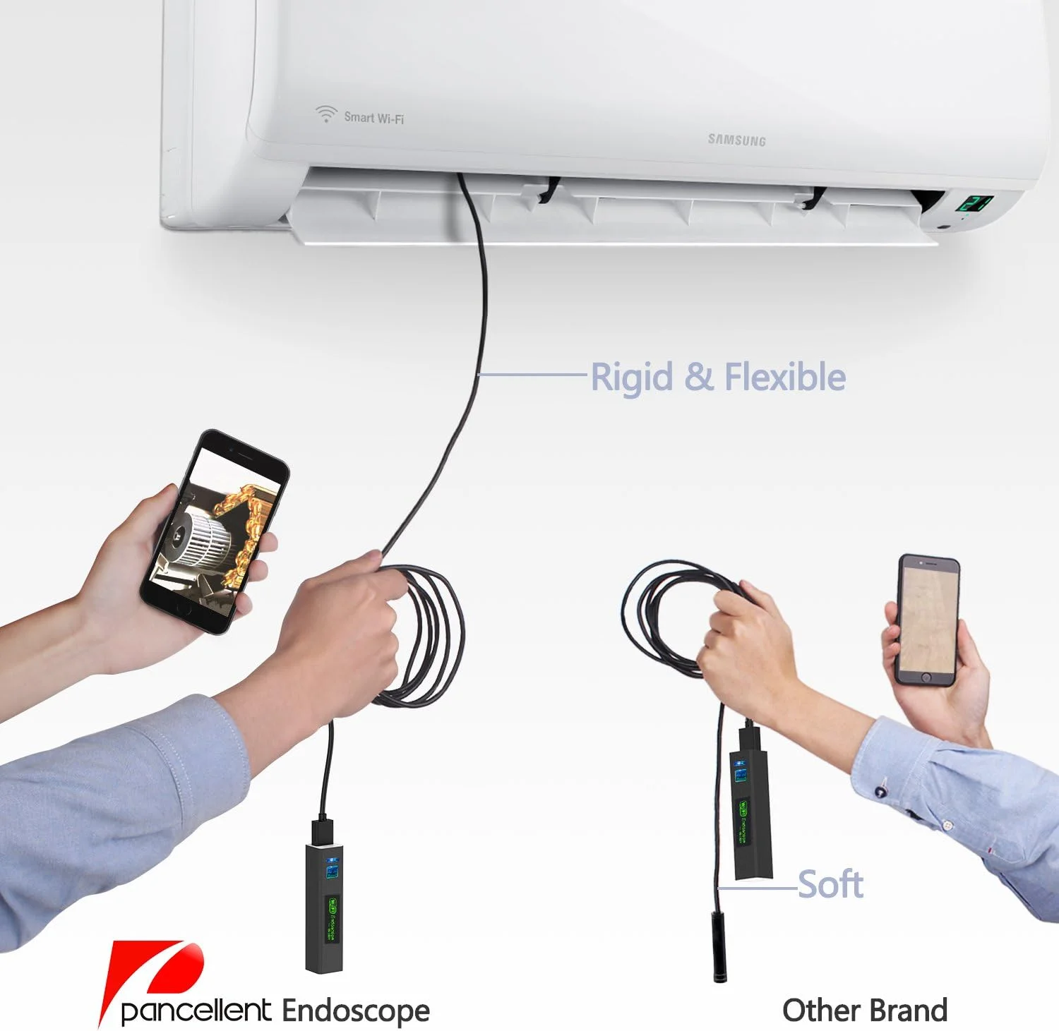 دوربین مار بی سیم Pancellent با میله کاربردی، دوربین بازرسی وای فای 1200P HD اندوسکوپ با 8 چراغ LED، کابل سخت، دوربین لوله ای برای آیفون، تلفن هوشمند اندروید، تبلت، آیپد، کامپیوتر (5 متر، 16.5 فوت) دوربین مار بی سیم Pancellent با میله کاربردی، دوربین بازرسی وای فای 1200P HD اندوسکوپ با 8 چراغ LED، کابل سخت، دوربین لوله ای برای آیفون، تلفن هوشمند اندروید، تبلت، آیپد، کامپیوتر (5 متر، 16.5 فوت)