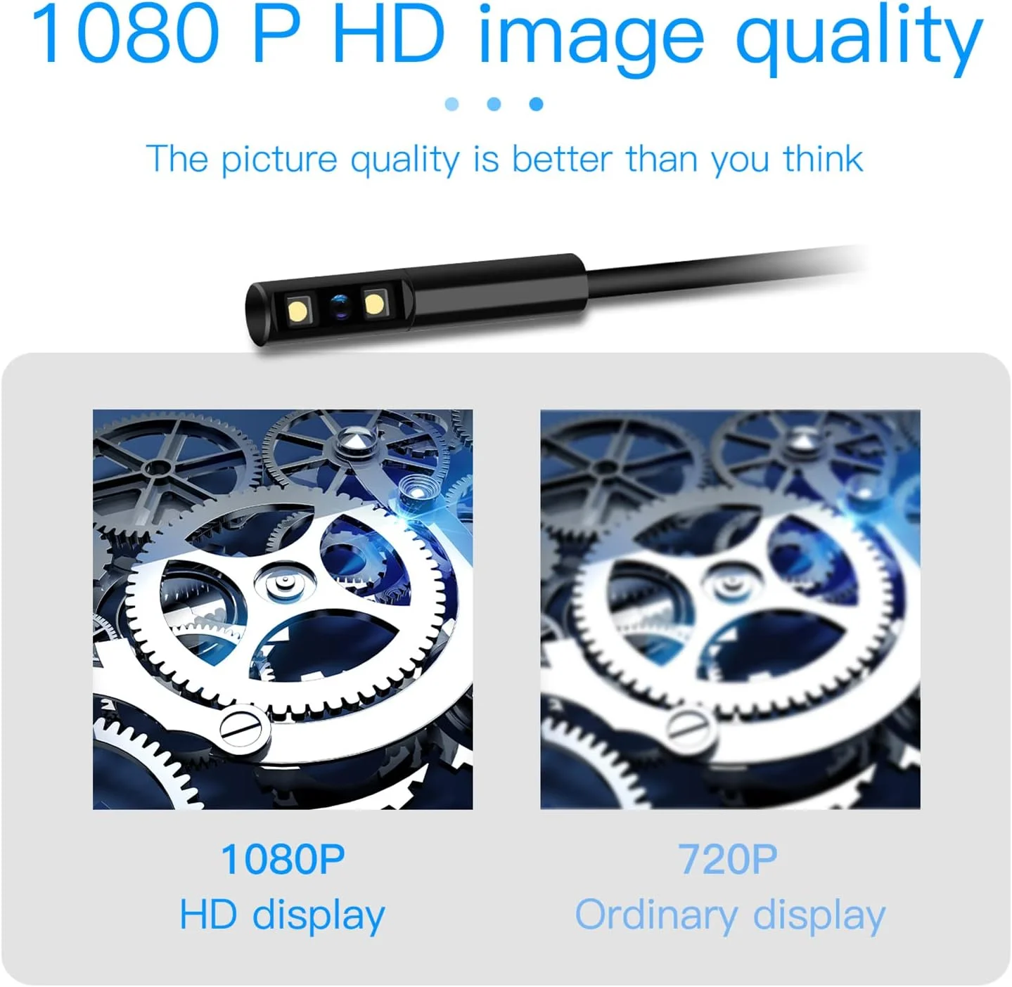 اندوسکوپ صنعتی P100، دوربین بازرسی دیجیتال 8 میلیمتری 1080P، ضد آب IP67، دوربین مارپیچی با صفحه نمایش 2.4 اینچی IPS و 6 چراغ LED اندوسکوپ صنعتی P100، دوربین بازرسی دیجیتال 8 میلیمتری 1080P، ضد آب IP67، دوربین مارپیچی با صفحه نمایش 2.4 اینچی IPS و 6 چراغ LED