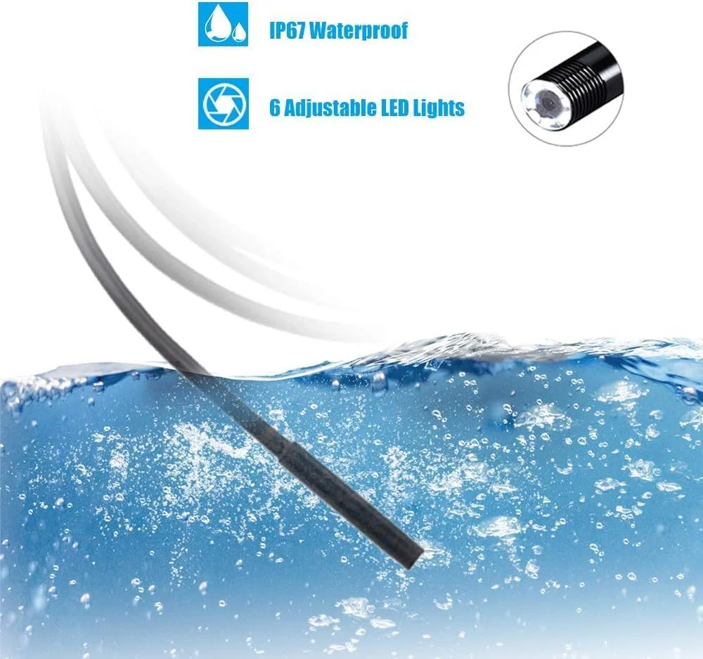 دوربین بازرسی آندوسکوپی صنعتی 3 در 1 با 6 LED داخلی و استاندارد ضدآب IP67، دارای اتصال USB Type-C، جایگزین مناسب برای تلفن های هوشمند اندرویدی/کامپیوتر دوربین بازرسی آندوسکوپی صنعتی 3 در 1 با 6 LED داخلی و استاندارد ضدآب IP67، دارای اتصال USB Type-C، جایگزین مناسب برای تلفن های هوشمند اندرویدی/کامپیوتر