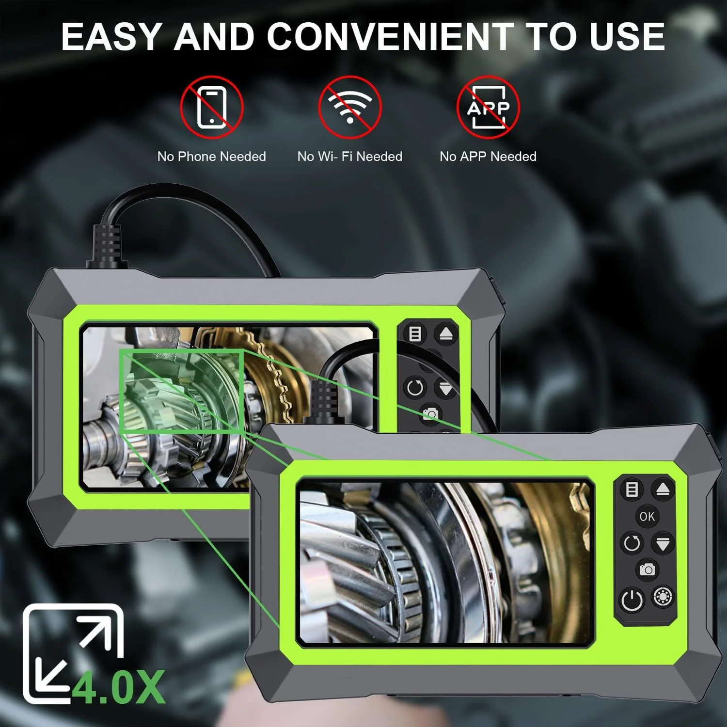 اندوسکوپ ارتقا یافته Exrp با چراغ، دوربین بازرسی بورسکوپ 1080P Pro HD با صفحه نمایش LCD 4.3 اینچی، دوربین مار ضد آب IP67، 8 چراغ LED روشن اندوسکوپ ارتقا یافته Exrp با چراغ، دوربین بازرسی بورسکوپ 1080P Pro HD با صفحه نمایش LCD 4.3 اینچی، دوربین مار ضد آب IP67، 8 چراغ LED روشن