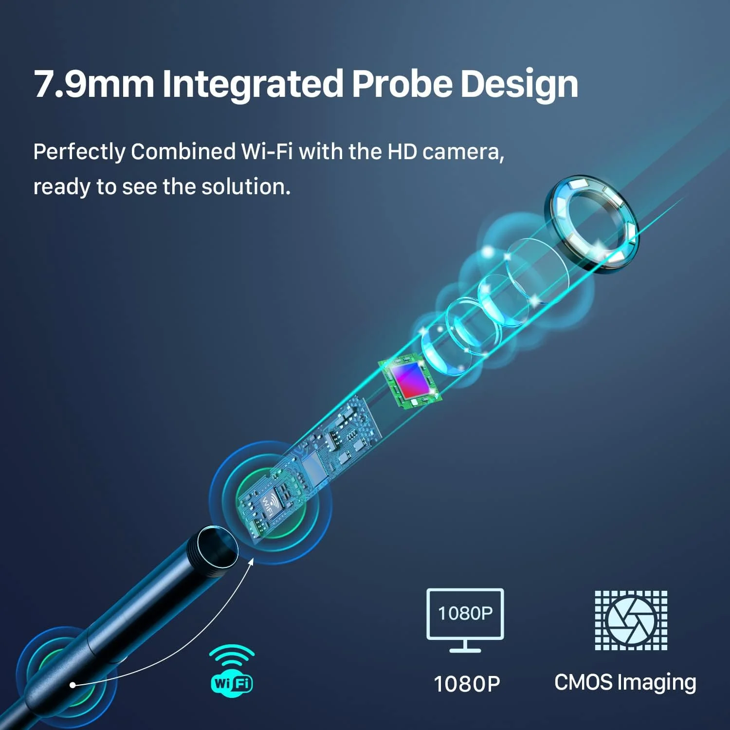 اندوسکوپ بی سیم FOXOLA، بورسکوپ صنعتی وای فای با 6 چراغ LED، دوربین مار USB Type-C 7.9 میلی متری، دوربین بازرسی ضد آب IP67 برای OTG Android، iPhone (3 متر، تغذیه از طریق USB) اندوسکوپ بی سیم FOXOLA، بورسکوپ صنعتی وای فای با 6 چراغ LED، دوربین مار USB Type-C 7.9 میلی متری، دوربین بازرسی ضد آب IP67 برای OTG Android، iPhone (3 متر، تغذیه از طریق USB)