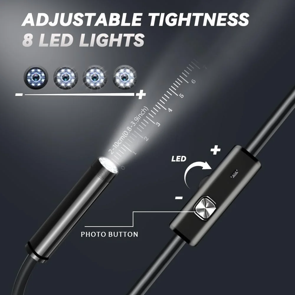 دوربین آندوسکوپی صنعتی 3 در 1 با 6 LED داخلی و استاندارد IP67 ضد آب، جایگزین آندوسکوپ USB Type-C برای تلفن های هوشمند اندرویدی و کامپیوتر دوربین آندوسکوپی صنعتی 3 در 1 با 6 LED داخلی و استاندارد IP67 ضد آب، جایگزین آندوسکوپ USB Type-C برای تلفن های هوشمند اندرویدی و کامپیوتر