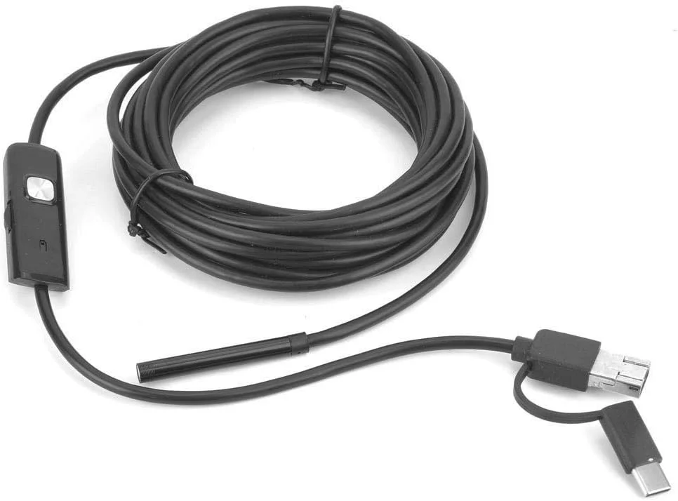 اندوسکوپ USB ای کم با لنز 5.5 میلی متری 3 در 1، دارای 6 LED، کابل 5 متری، دوربین بازرسی ضد آب IP67 با دوربین CMOS HD 2.0 مگاپیکسلی، برای ویندوز اندوسکوپ USB ای کم با لنز 5.5 میلی متری 3 در 1، دارای 6 LED، کابل 5 متری، دوربین بازرسی ضد آب IP67 با دوربین CMOS HD 2.0 مگاپیکسلی، برای ویندوز
