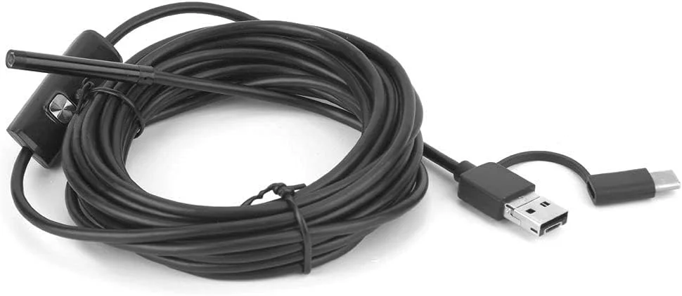اندوسکوپ USB ای کم با لنز 5.5 میلی متری 3 در 1، دارای 6 LED، کابل 5 متری، دوربین بازرسی ضد آب IP67 با دوربین CMOS HD 2.0 مگاپیکسلی، برای ویندوز اندوسکوپ USB ای کم با لنز 5.5 میلی متری 3 در 1، دارای 6 LED، کابل 5 متری، دوربین بازرسی ضد آب IP67 با دوربین CMOS HD 2.0 مگاپیکسلی، برای ویندوز