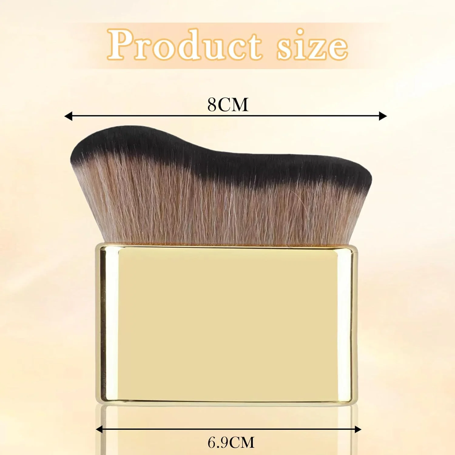 برس برنزه کننده، 9.6 x 8 سانتی متر، برس تخت برنزه کننده، برس بزرگ آرایشی بدن، برس برنزه کننده خودکار، برس چند منظوره بدن، برس پودر، برس رژگونه با موهای نرم