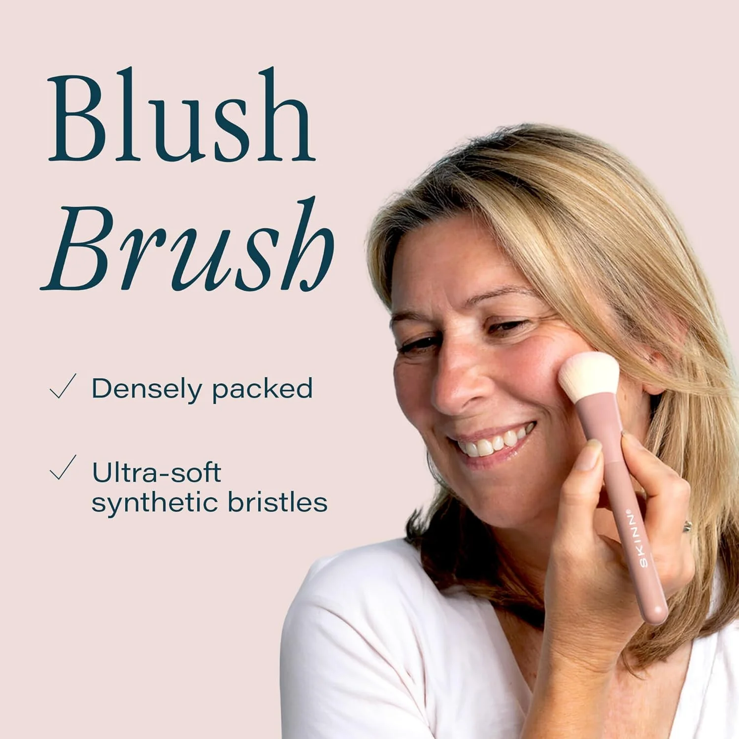 برس رژگونه SKINN برای گونه ها، برس فوق العاده نرم با موهای مصنوعی - برس رژگونه نقطه ای، ترکیب یکپارچه را برای استفاده از مایع، کرم یا پودر فراهم می کند - برس آرایشی رژگونه برس رژگونه SKINN برای گونه ها، برس فوق العاده نرم با موهای مصنوعی - برس رژگونه نقطه ای، ترکیب یکپارچه را برای استفاده از مایع، کرم یا پودر فراهم می کند - برس آرایشی رژگونه