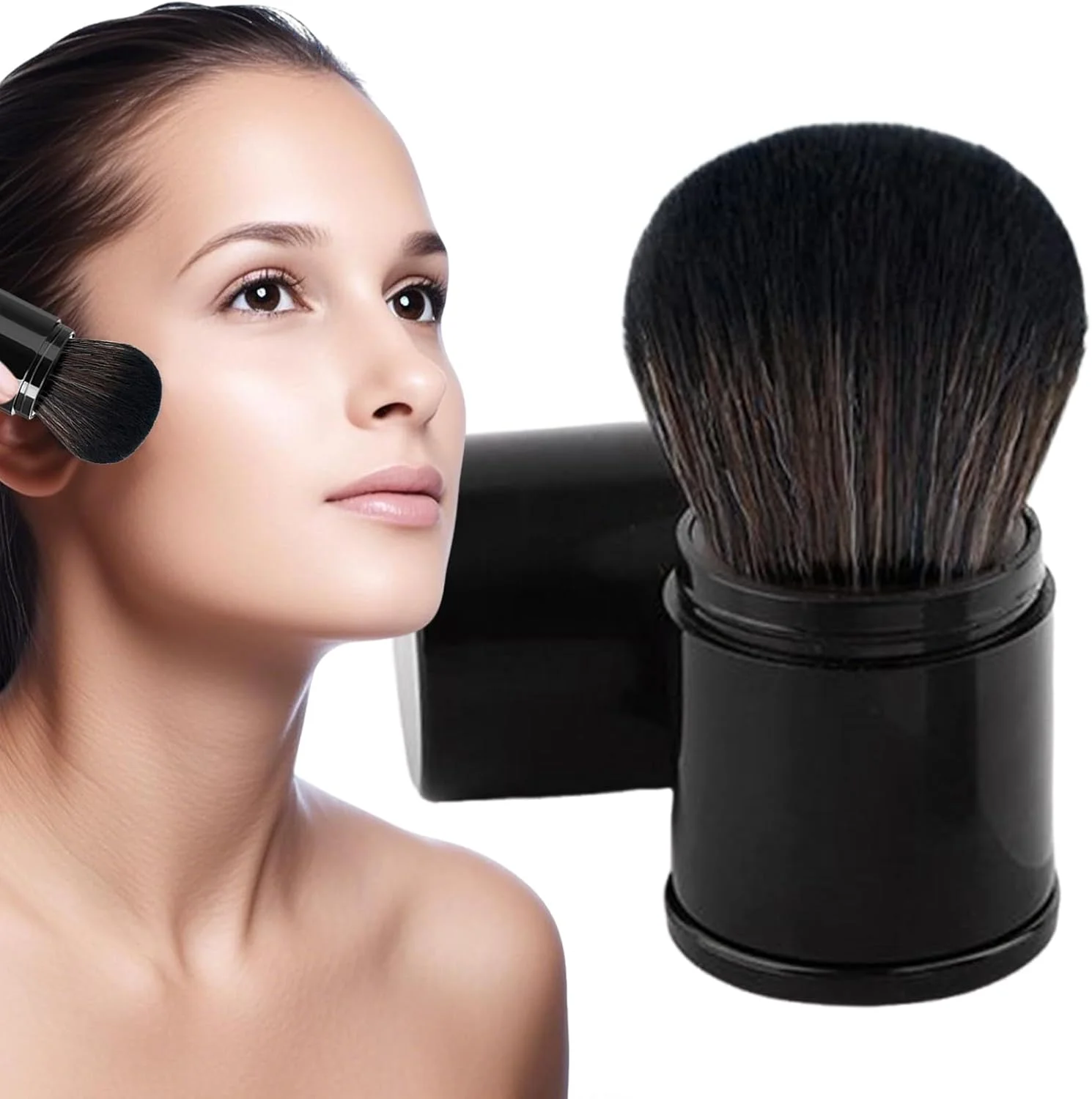 براش پودر | براش پودر جمع شونده، ابزار آرایش رژگونه قابل حمل، اپلیکاتور کوچک لوازم آرایشی فونداسیون برای مسافرت و منزل براش پودر | براش پودر جمع شونده، ابزار آرایش رژگونه قابل حمل، اپلیکاتور کوچک لوازم آرایشی فونداسیون برای مسافرت و منزل