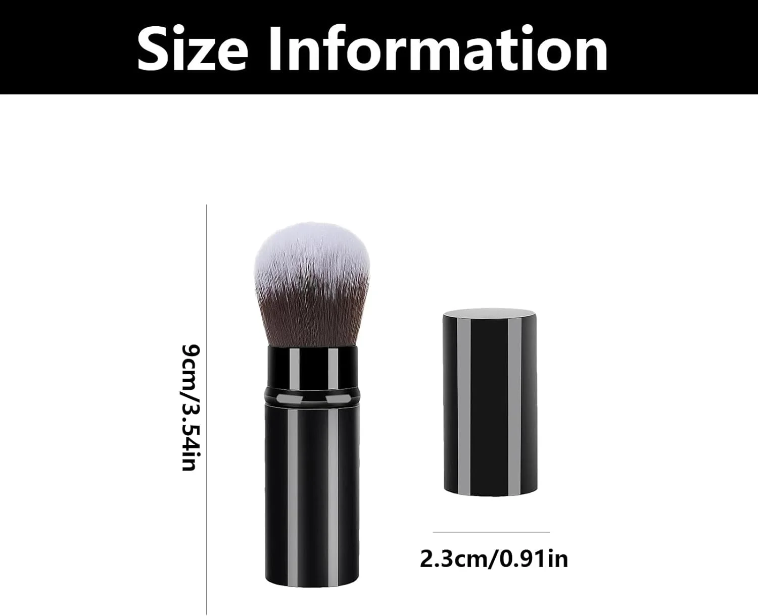 براش رژگونه جمع شونده، براش آرایشی جمع شونده، مناسب برای کرم مایع و لوازم آرایشی پودری بی عیب و نقص (مشکی) براش رژگونه جمع شونده، براش آرایشی جمع شونده، مناسب برای کرم مایع و لوازم آرایشی پودری بی عیب و نقص (مشکی)