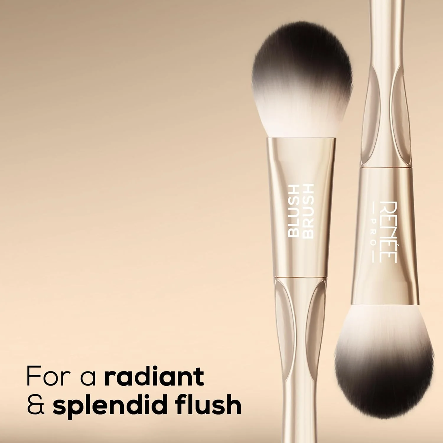 براش رژگونه حرفه ای رنه برای صورت، استفاده صاف و دقیق، موهای فوق العاده نرم، استفاده و ترکیب آسان، طراحی شیک، تمیز کردن آسان، بادوام و با کیفیت عالی