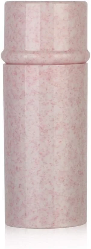 براش رژگونه، براش کابوکی جمع شونده صورت، براش آرایشی قابل حمل برای استفاده از پودر، رژگونه، برنزر، کرم پودر، لوازم آرایشی معدنی (صورتی)