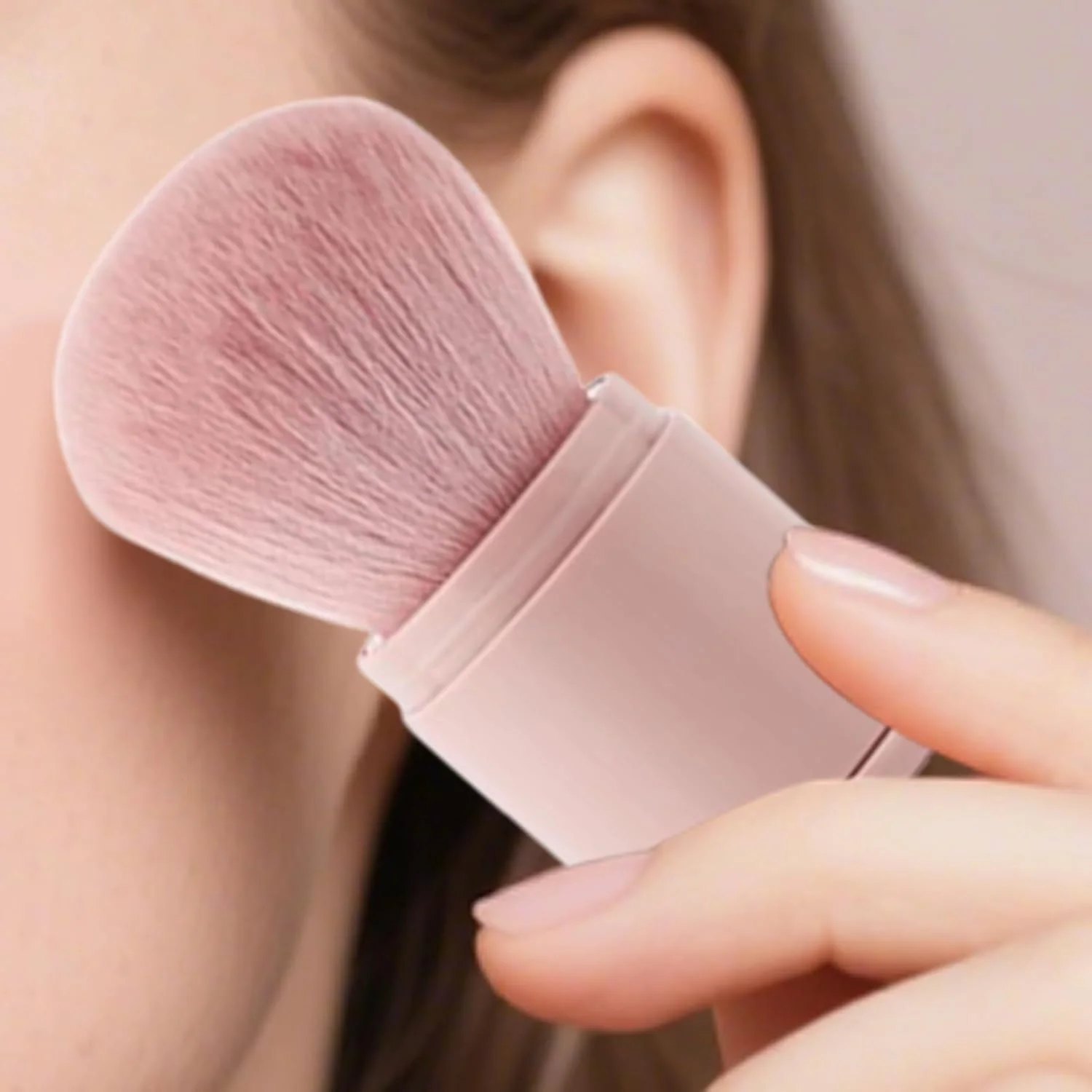 براش پودر فیکس، براش رژگونه جمع شونده | ابزار آرایش رژگونه قابل حمل، اپلیکاتور کوچک لوازم آرایشی فونداسیون برای مسافرت و منزل براش پودر فیکس، براش رژگونه جمع شونده | ابزار آرایش رژگونه قابل حمل، اپلیکاتور کوچک لوازم آرایشی فونداسیون برای مسافرت و منزل