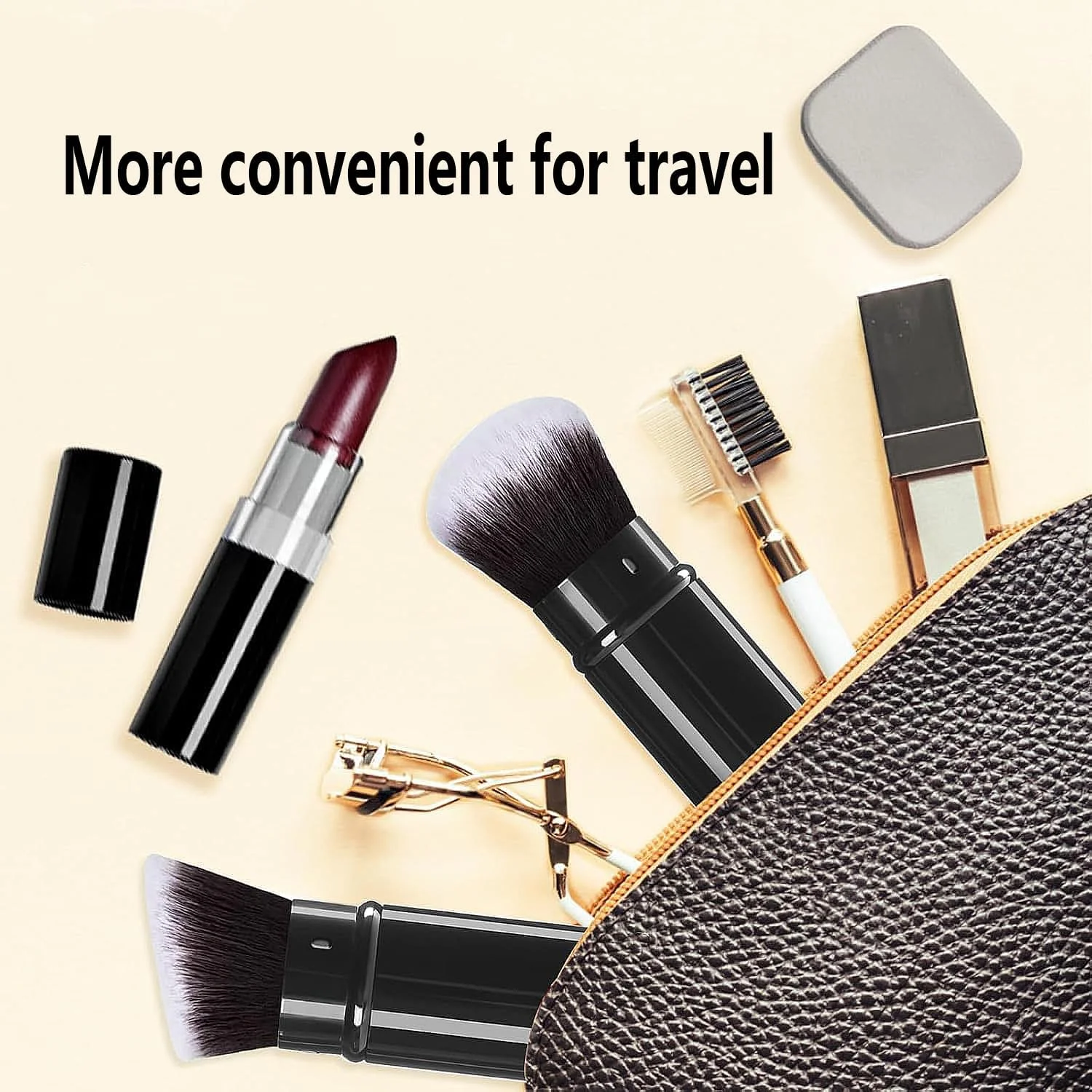 براش رژگونه جمع شونده، براش آرایشی جمع شونده، مناسب برای کرم مایع و لوازم آرایشی پودری بی عیب و نقص (مشکی) براش رژگونه جمع شونده، براش آرایشی جمع شونده، مناسب برای کرم مایع و لوازم آرایشی پودری بی عیب و نقص (مشکی)