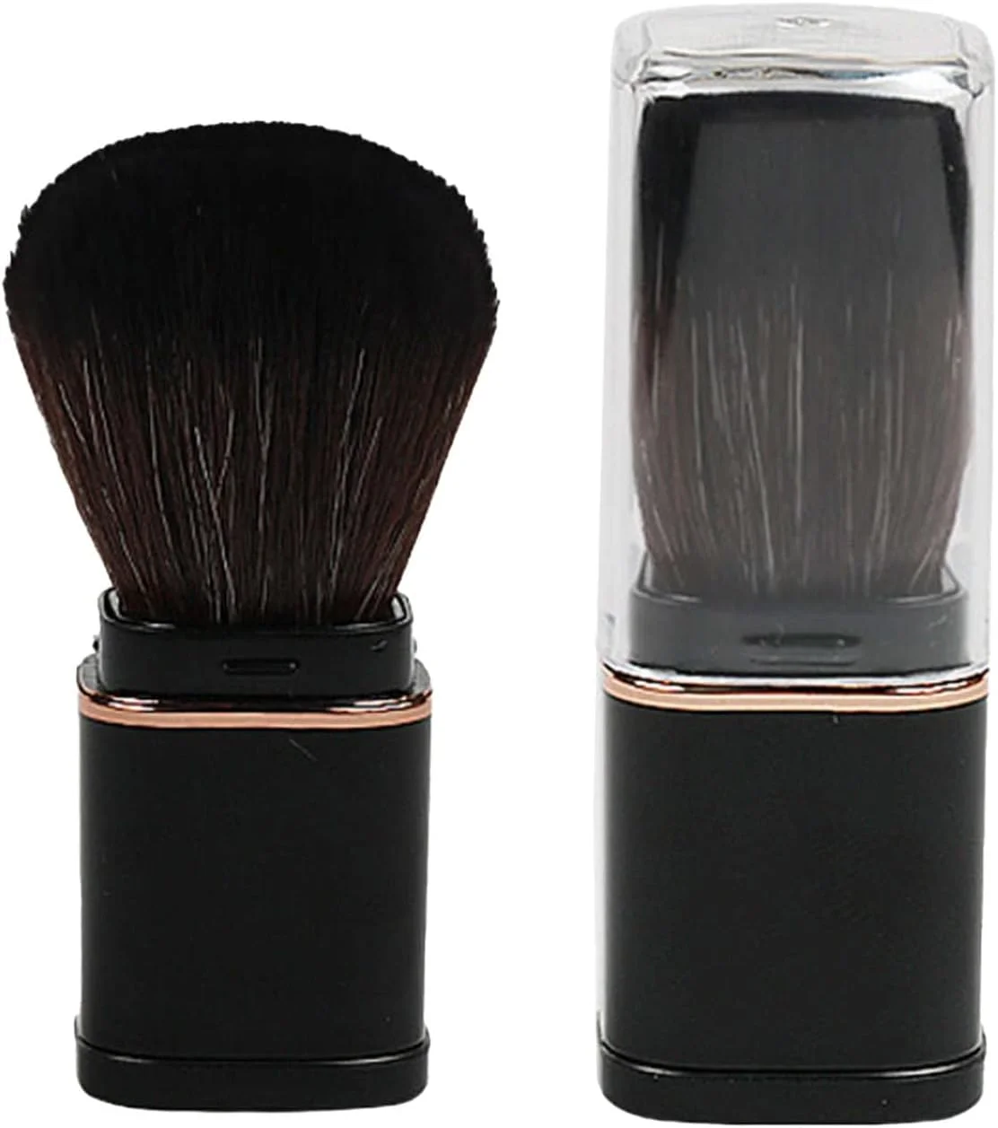 براش آرایشی جمع شونده مسافرتی، براش پودر صورت، رژگونه، سفید کننده قابل حمل با پوشش برای پودر رژگونه، برنز، قلم فلورسنت صیقلی، لوازم آرایشی پودری، براش کودک (C، تک سایز)