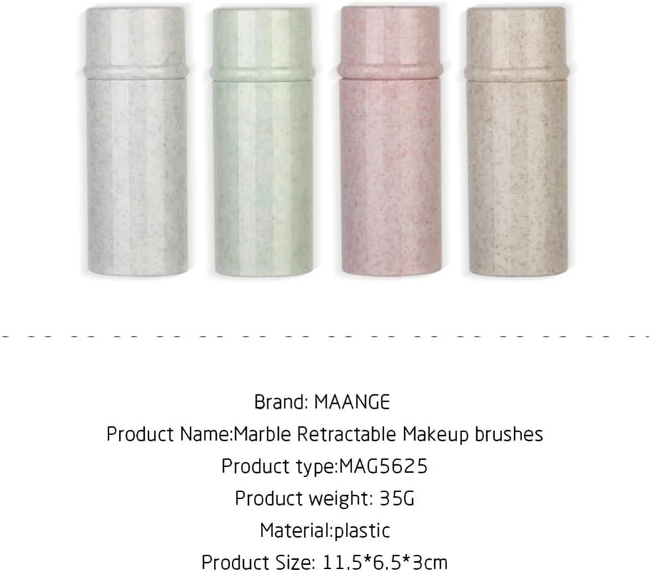 براش آرایشی جمع شونده، براش پودر مسافرتی برای کرم پودر، رژگونه برنزر، پولیش، لوازم آرایشی پودری بی عیب و نقص، براش رژگونه صورت قابل حمل با پوشش (آبی)