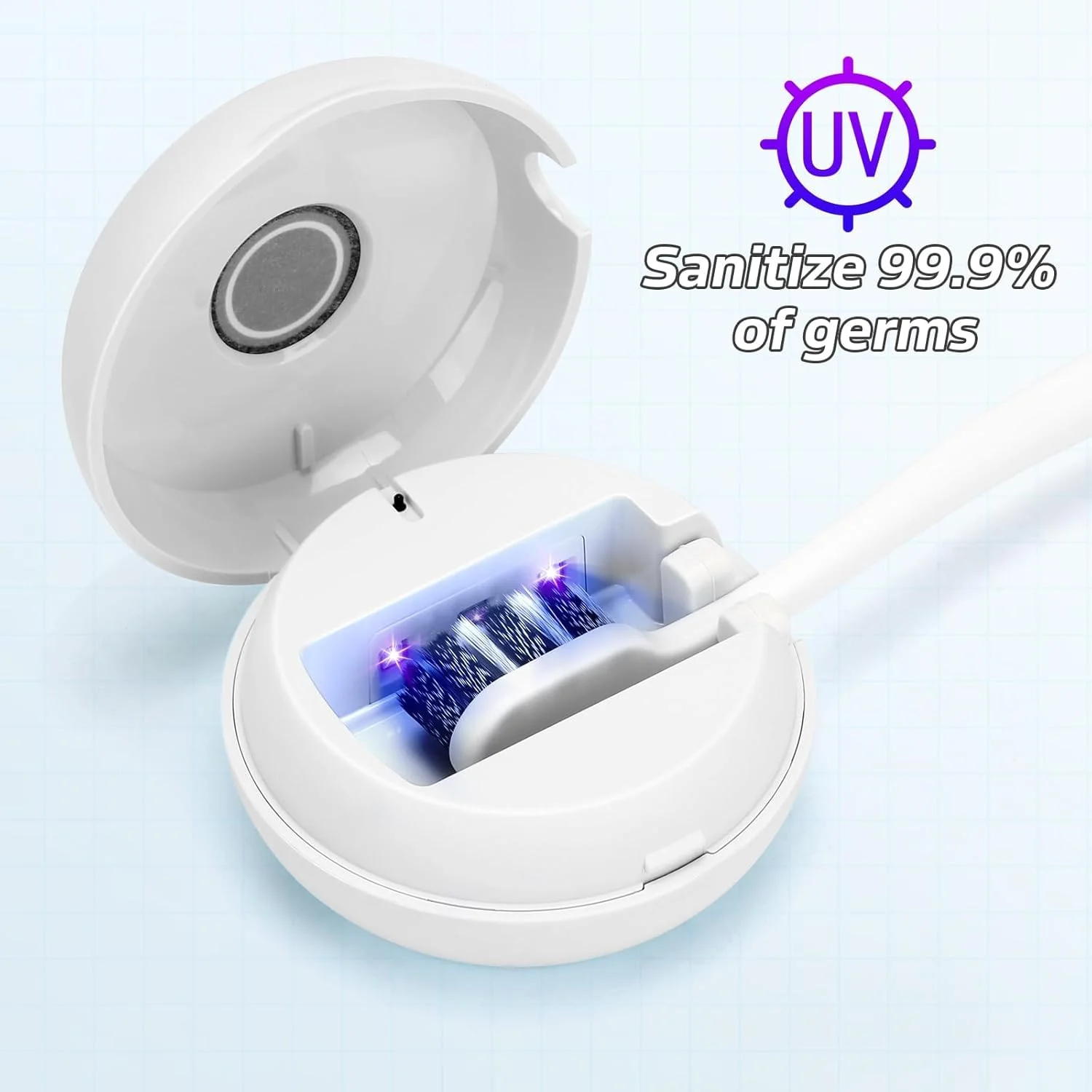 محفظه استریل کننده مسواک UV قابل شارژ KASTWAVE با نگهدارنده مغناطیسی - قابل حمل و بهداشتی - ایده آل برای استفاده در خانه و مسافرت - سفید محفظه استریل کننده مسواک UV قابل شارژ KASTWAVE با نگهدارنده مغناطیسی - قابل حمل و بهداشتی - ایده آل برای استفاده در خانه و مسافرت - سفید