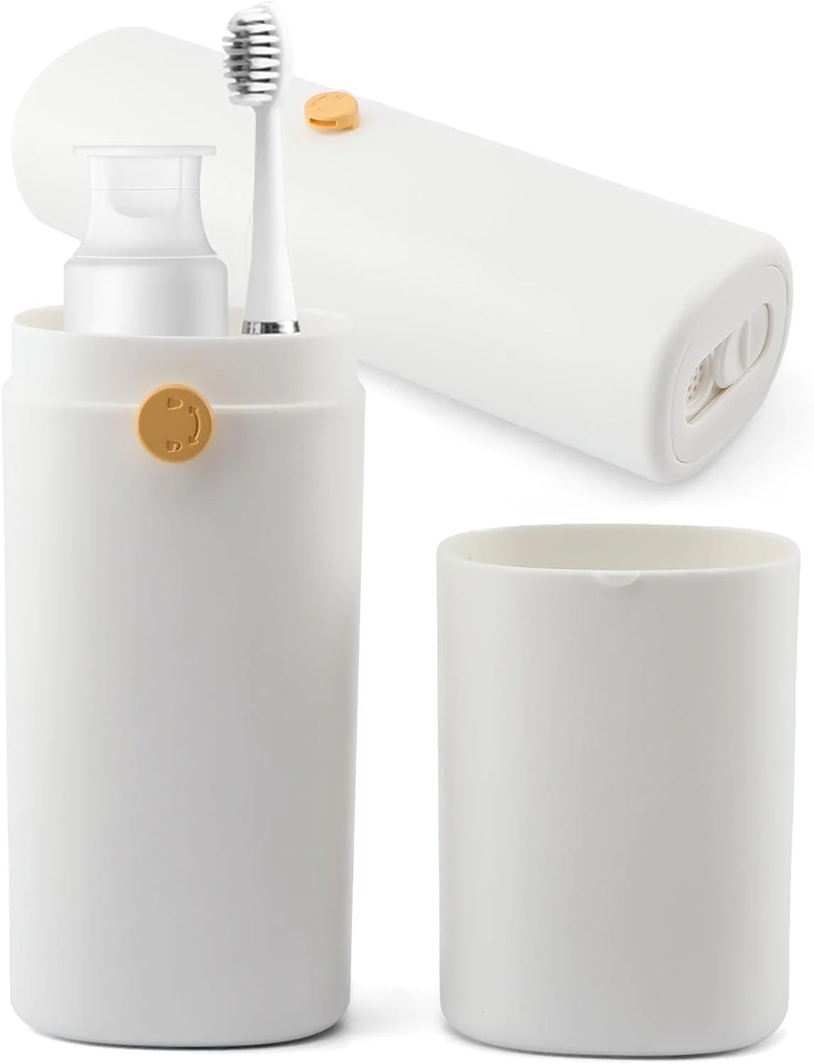 جا مسواکی سفری، نگهدارنده مسواک سفری برای مسواک های برقی، جعبه مسواک مسافرتی قابل حمل، پوشش مسواک و خمیر دندان برای مدرسه، مسافرت، کمپینگ، سفر کاری و حمام