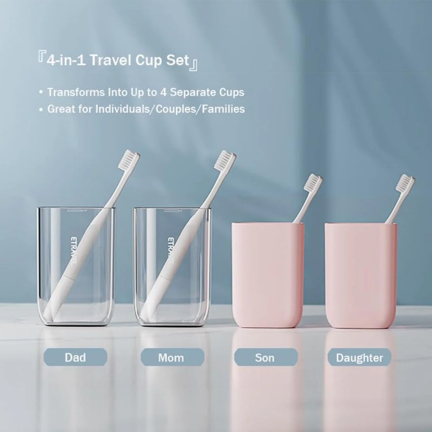 جا مسواکی سفری، جا مسواکی قابل حمل با درب، لیوان شستشو برای کمپینگ، مسافرت، خانه، مدرسه، کار، ضد آب، محفظه نگهداری خمیر دندان، جا مسواکی و نگهدارنده جا مسواکی سفری، جا مسواکی قابل حمل با درب، لیوان شستشو برای کمپینگ، مسافرت، خانه، مدرسه، کار، ضد آب، محفظه نگهداری خمیر دندان، جا مسواکی و نگهدارنده