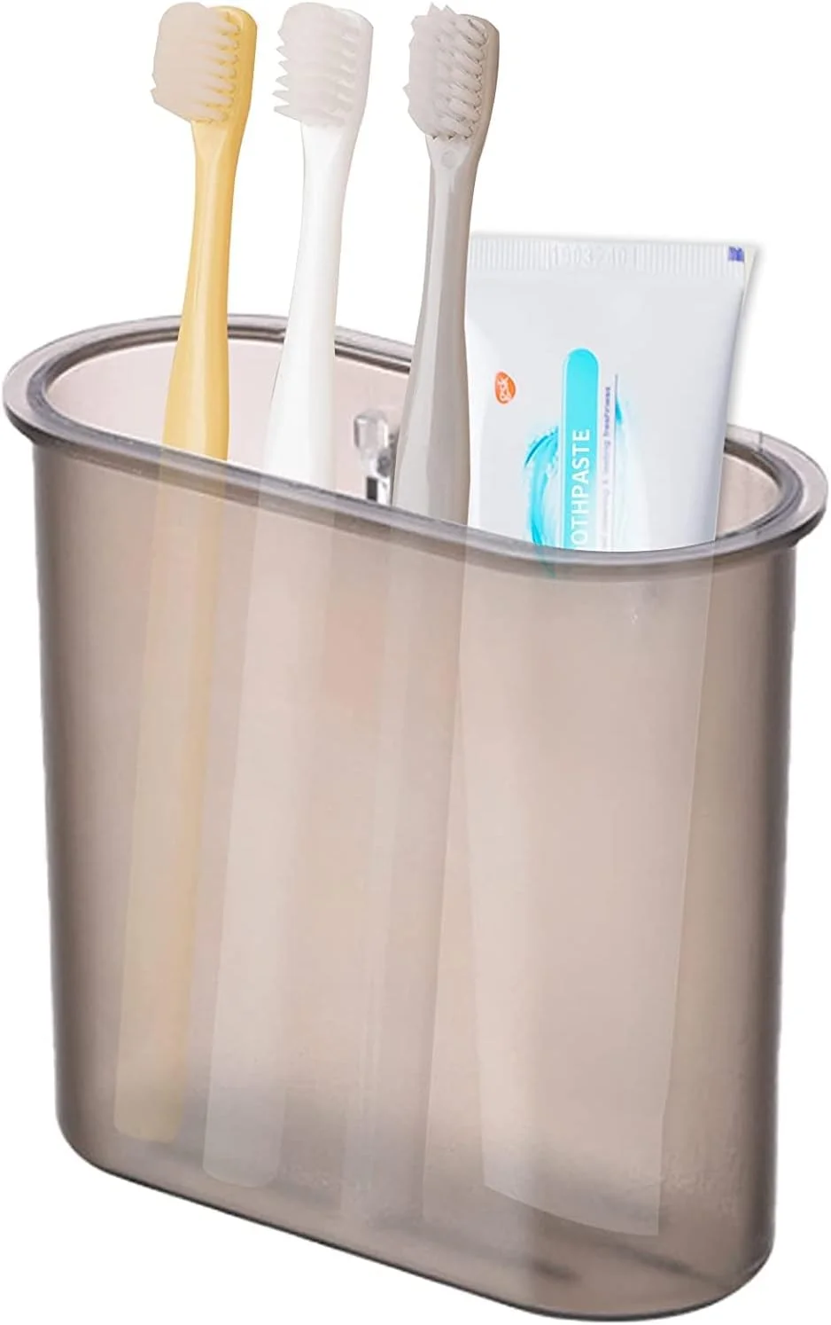 نگهدارنده مسواک KASTWAVE، نگهدارنده مسواک دیواری برای حمام - نگهدارنده مسواک دیواری خود چسب برای مسواک برقی، خمیر دندان، تیغ